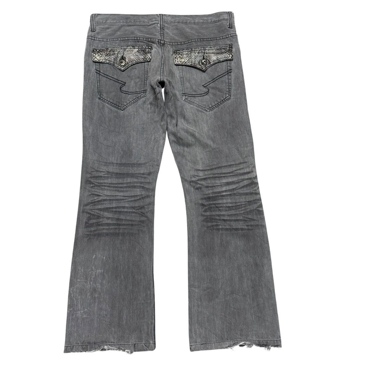 semanticdesign Vintage Semantic Design Snake Skin Denim Flare Jeans Size US 35 - 1 Thumbnail
