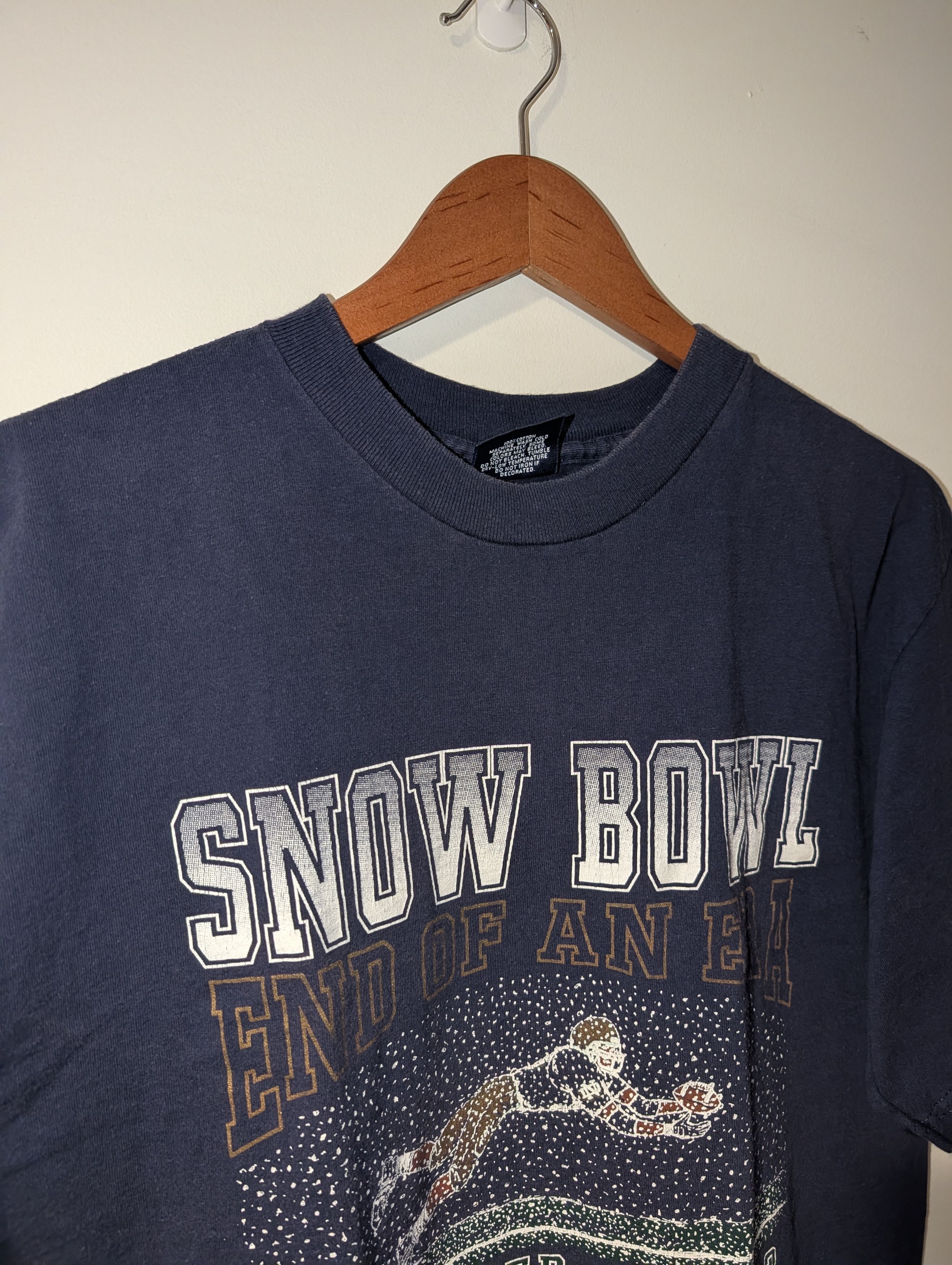 NCAA Vintage 92 Notre Dame Snow Bowl Shirt JanSport Penn State Size US XL / EU 56 / 4 - 8 Thumbnail