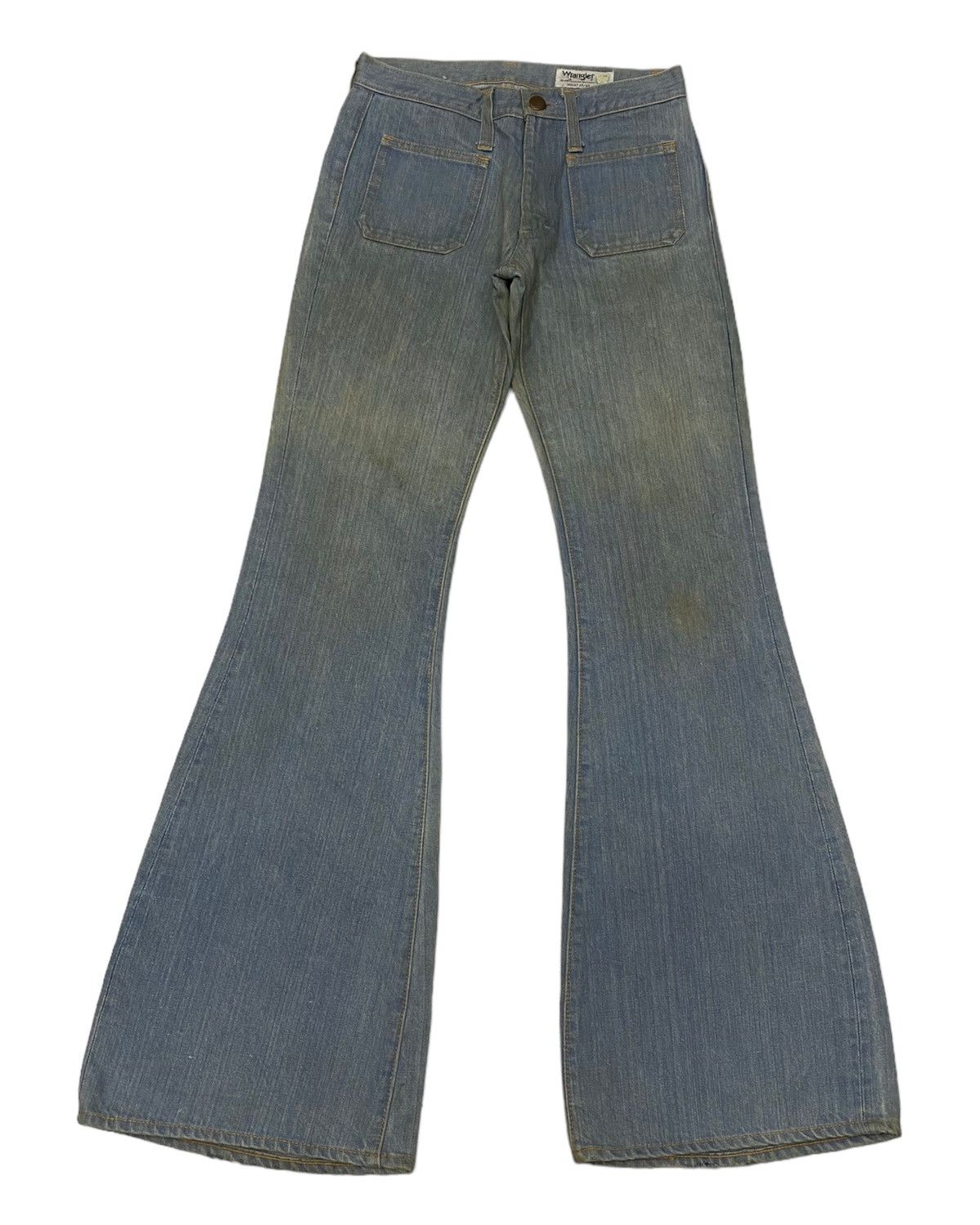 If Six Was Nine 🔥SUPER FLARE DISTRESS DENIM BUSH JEANS WRANGLER JAPAN RUSTY Size 27" / US 4 / IT 40 - 1 Thumbnail