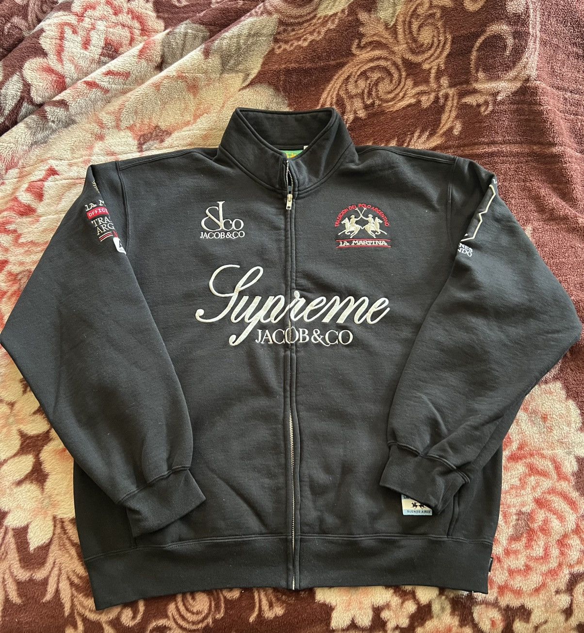 La Martina × Supreme La Martine Jacob & Co Supreme Zip up navy