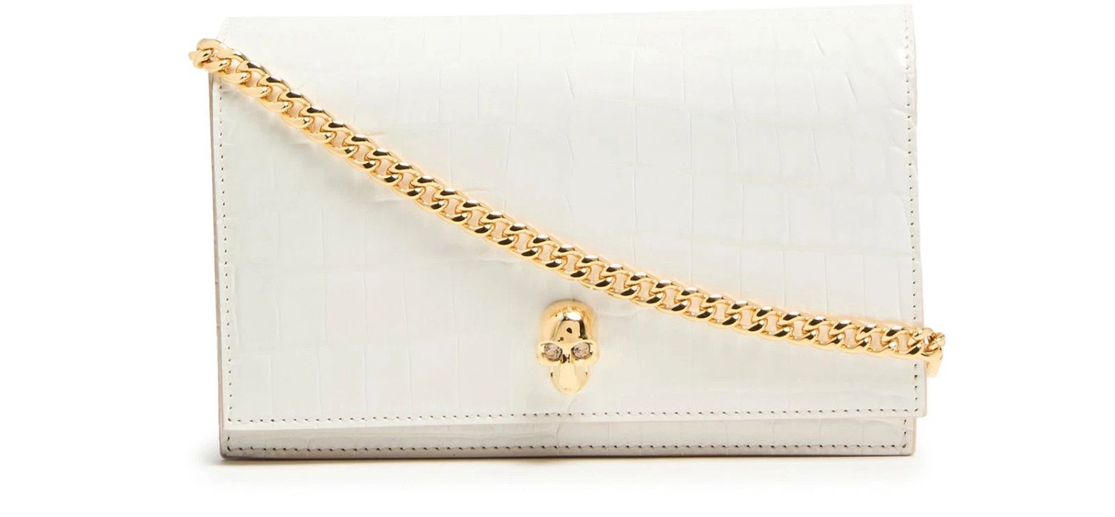 Alexander McQueen MCQUEEN Skull Ivory Leather Small Shoulder Bag Size ONE SIZE - 1 Thumbnail