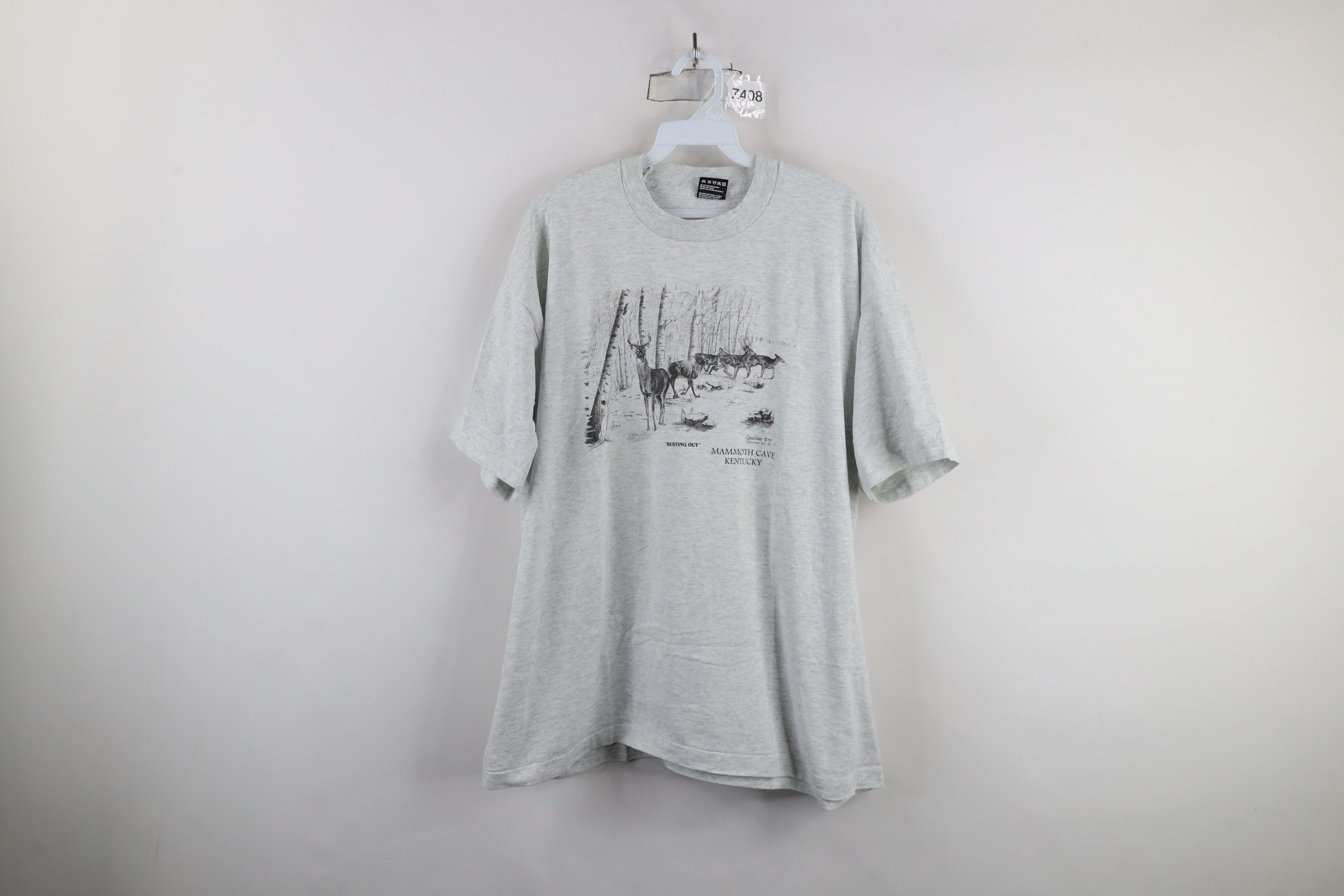 Vintage Vintage 90s Streetwear Mammoth Kentucky T-Shirt Gray USA Size US XXL / EU 58 / 5 - 1 Thumbnail