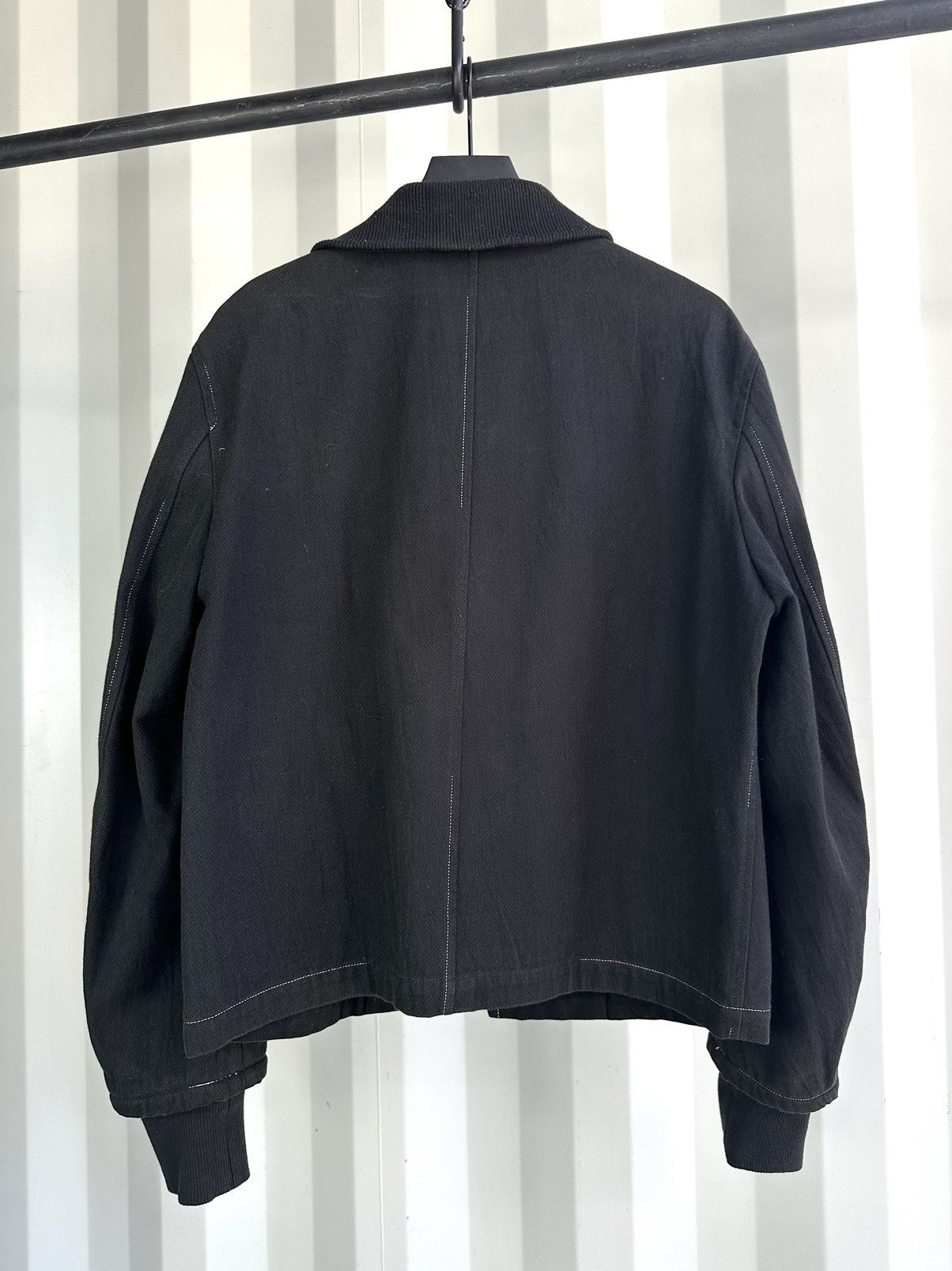 Comme des Garcons Homme Contrast Stitch Cotton Zip Bomber Jacket Size US M / EU 48-50 / 2 - 6 Thumbnail