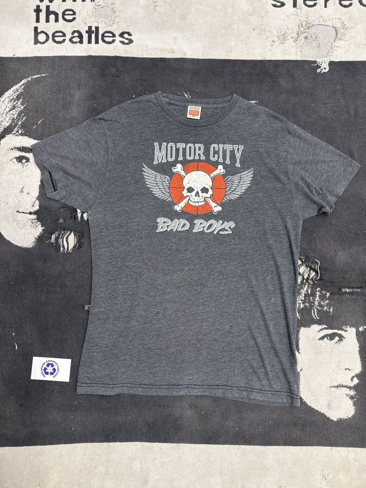 Vintage Motor City Bad Boys Skull Vintage T-Shirt Size US XL / EU 56 / 4 - 1 Thumbnail