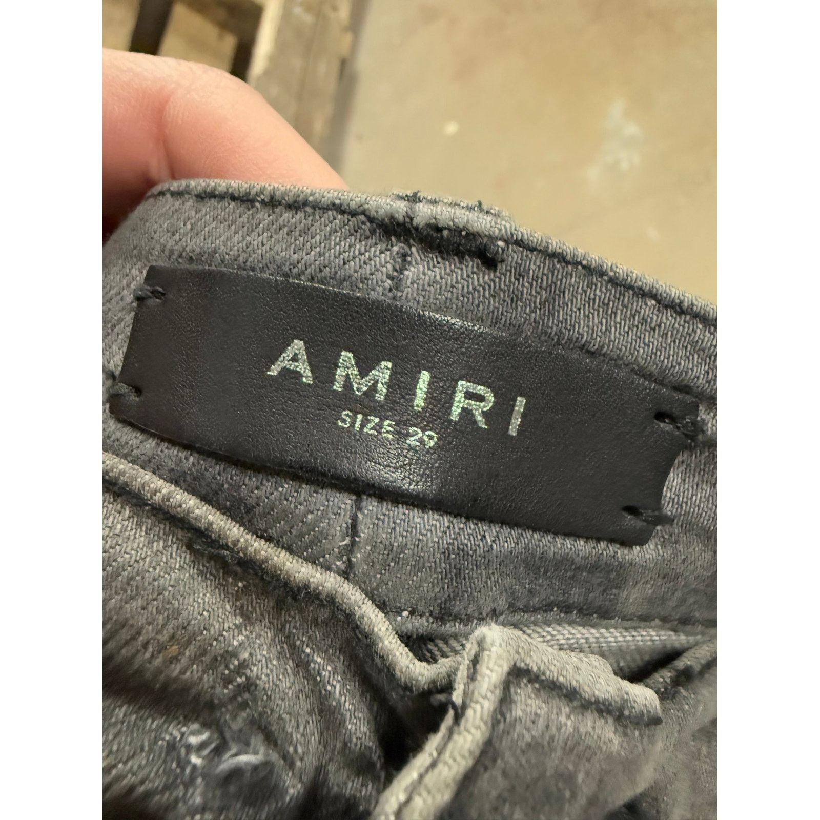 Amiri Amiri Jeans Grey Plain Thrasher (Missing Button) Used 29 Size US 29 - 3 Thumbnail
