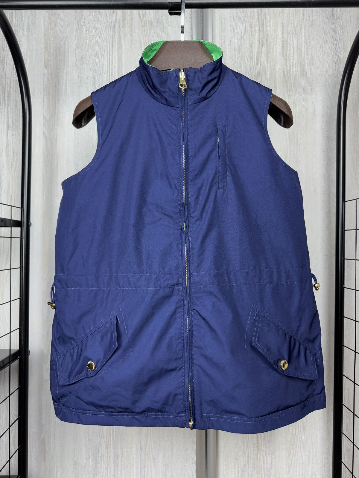 Lauren Ralph Lauren Lauren Ralph Lauren Blue & Green Reversible Zip Front Vest Size L / US 10 / IT 46 - 4 Thumbnail