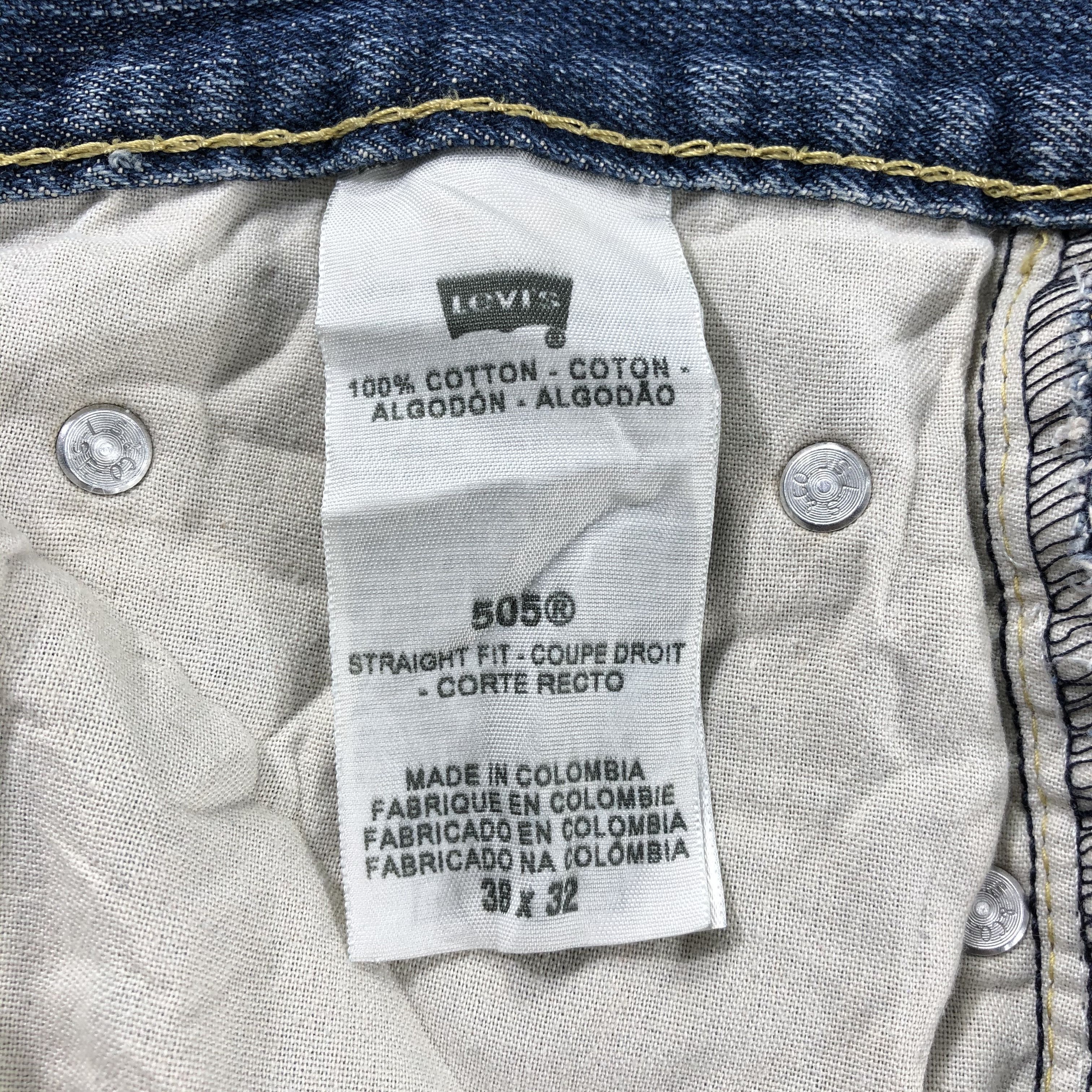 Levi's Vintage Blue Wash Levis 505 Jeans-J2581 Size US 38 / EU 54 - 13 Thumbnail
