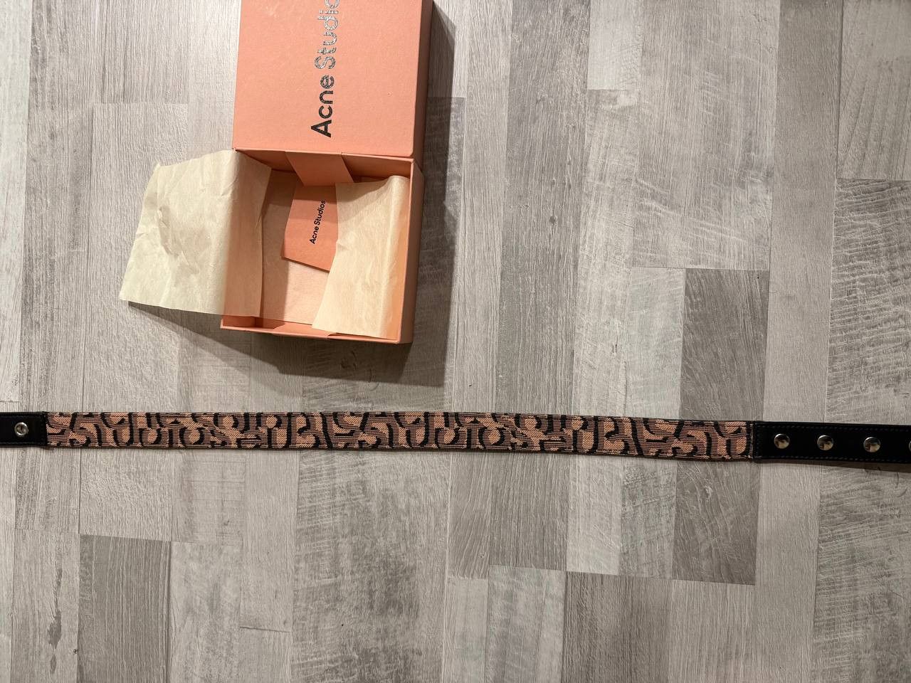 Acne Studios ACNE STUDIOS Pink & Black Monogram Buckle Belt Size 30 - 3 Thumbnail