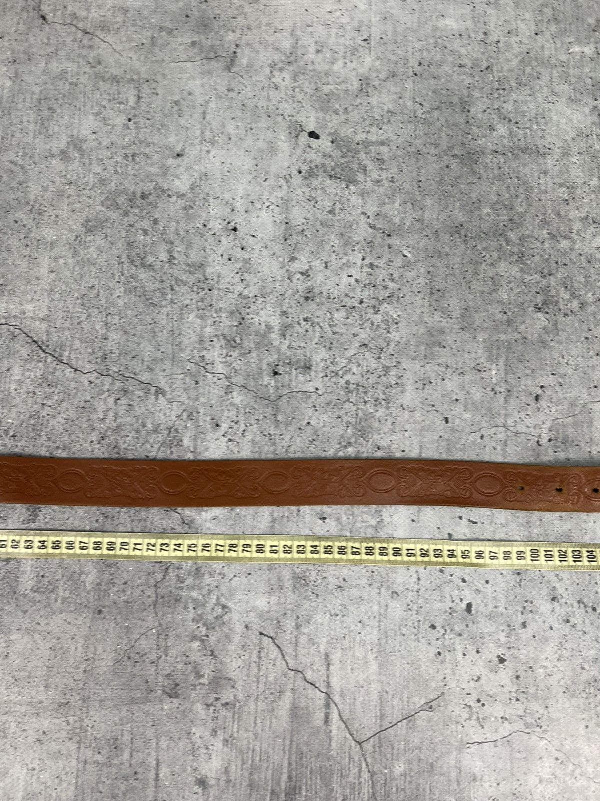 Japanese Brand Vintage Leather Y2K Avant-garde Distressed Brown Metal Belt Size ONE SIZE - 8 Thumbnail