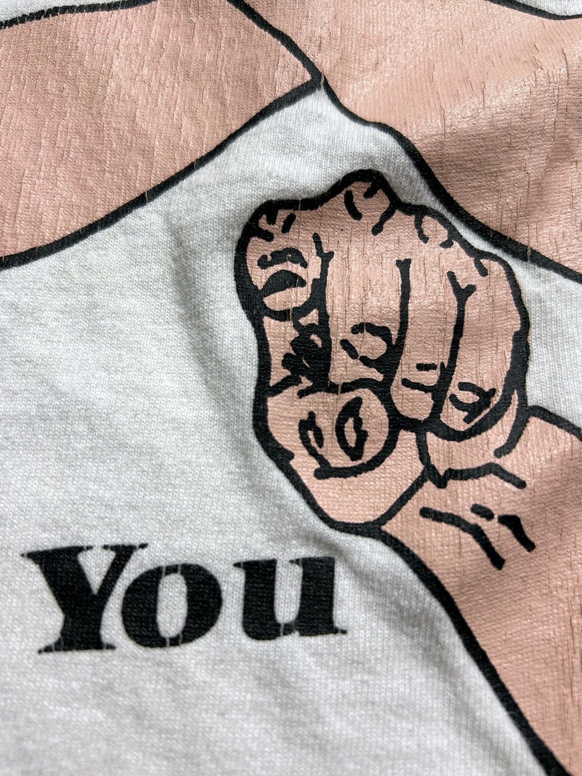 Hanes × Vintage Vintage 90s Jesus Tee Jesus Loves You 1990s Sign Language Size US L / EU 52-54 / 3 - 5 Thumbnail