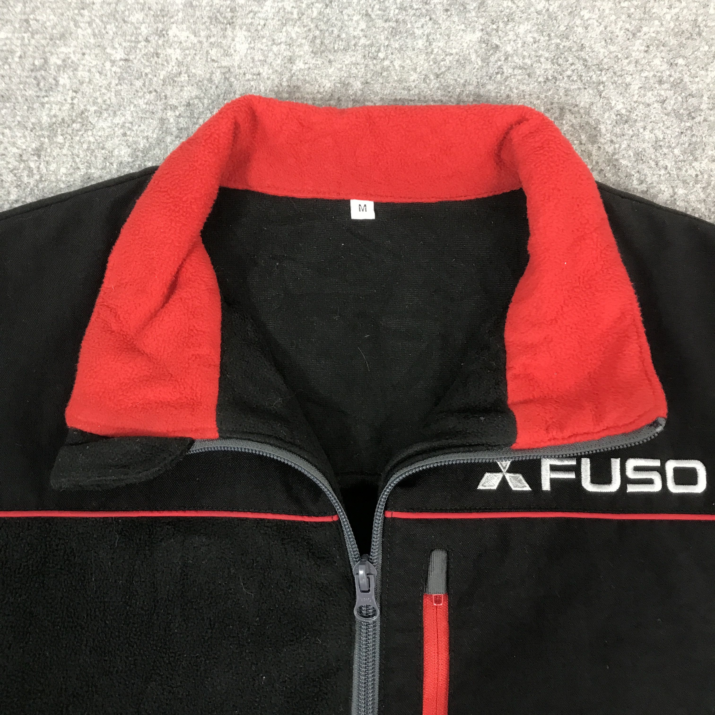 Japanese Brand Vtg fuso Mitsubishi Track racing fleece jacket K50B24 Size US L / EU 52-54 / 3 - 9 Thumbnail
