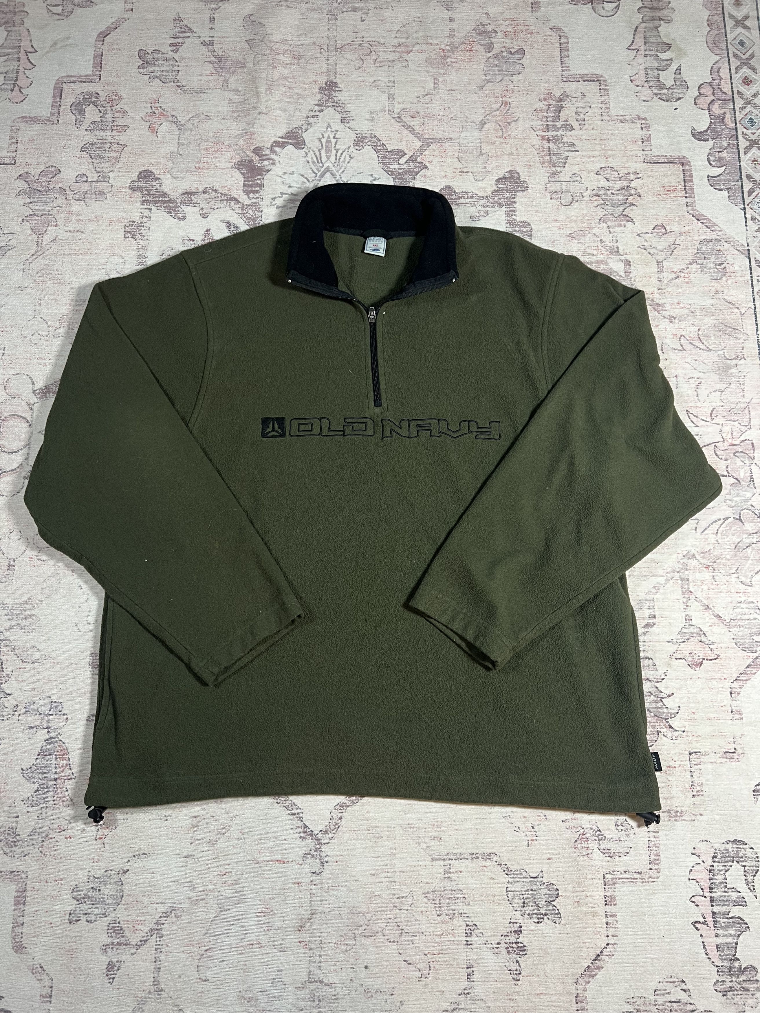 Old Navy Vintage 90s Olive Green Old Navy Sherpa Fleece Jacket Size US XXL / EU 58 / 5 - 1 Thumbnail