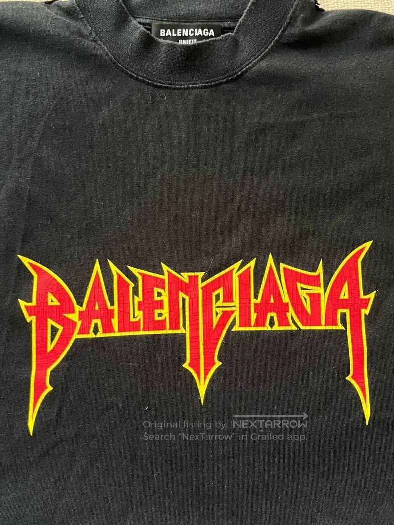 Balenciaga Balenciaga Metallica Lightning Logo T. Size US M / EU 48-50 / 2 - 3 Thumbnail