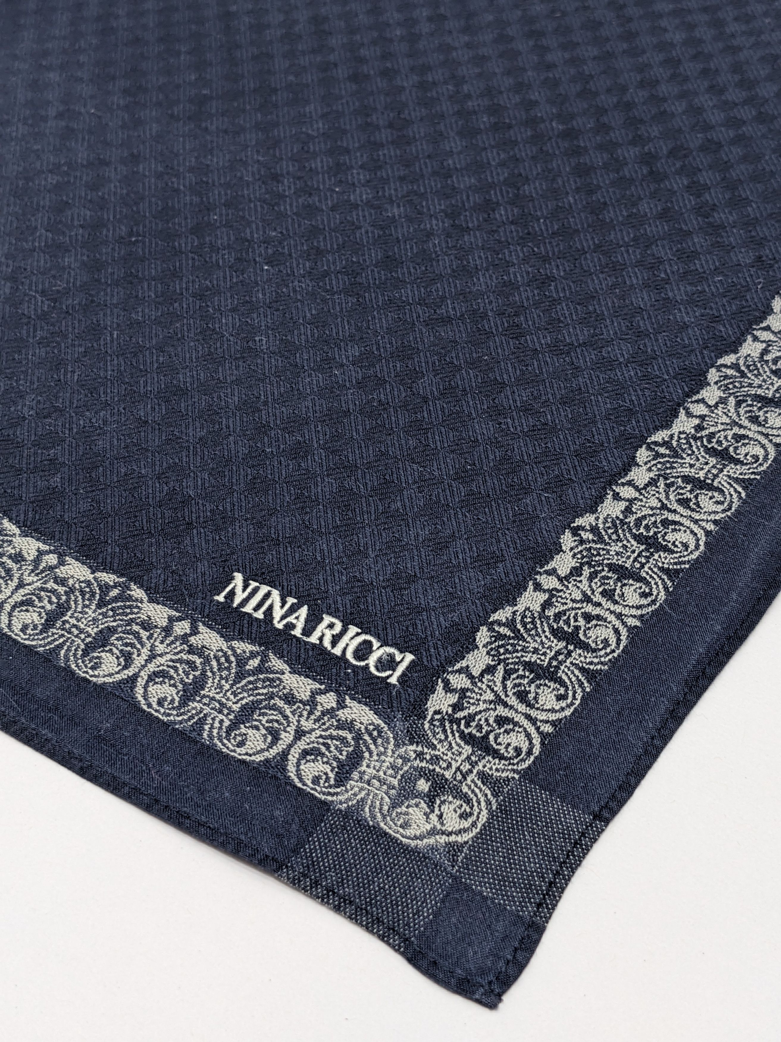 Nina Ricci Nina Ricci Designer Pocket Square - Baroque Scroll Pattern Size ONE SIZE - 2 Thumbnail