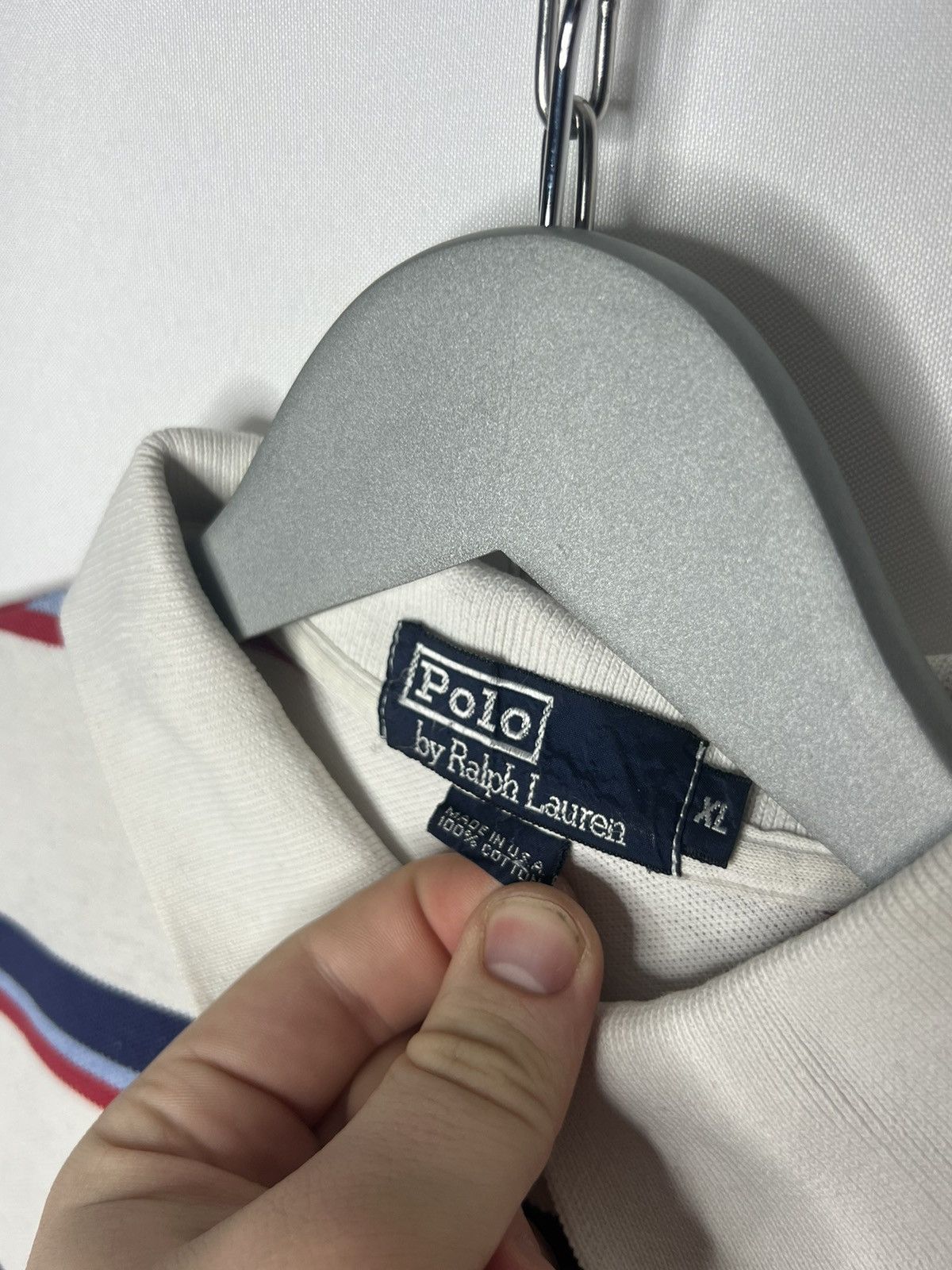 Polo Ralph Lauren × Vintage 🐎Vintage Polo Ralph Lauren Striped Polo Rugby Shirt🐎 Size US XL / EU 56 / 4 - 9 Thumbnail