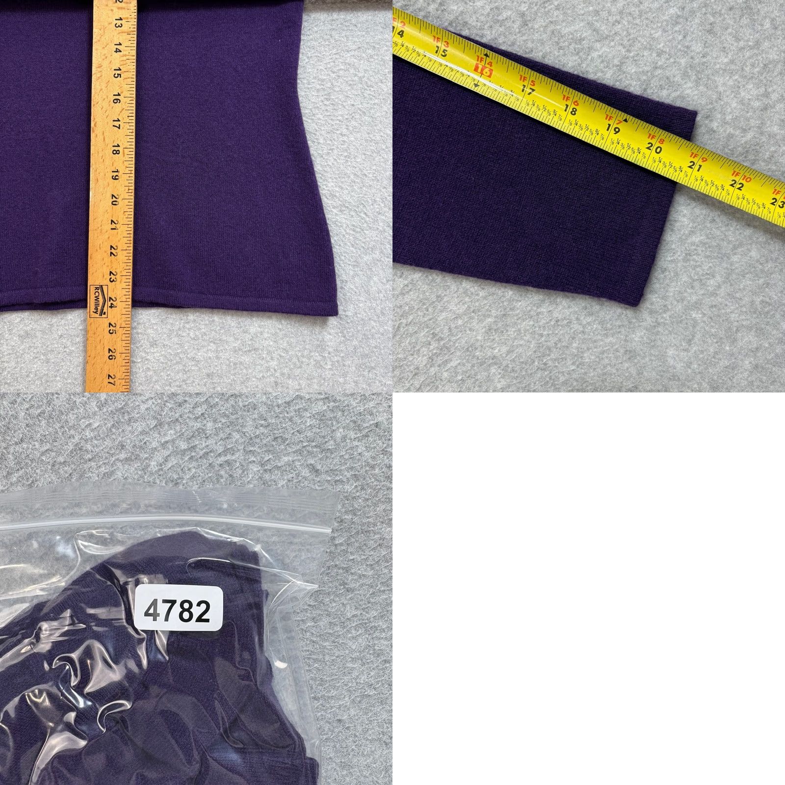 Neiman Marcus Neiman Marcus Cashmere Sweater Woman XL Purple Ruffle Quiet Luxury Heritage READ Pullover Crew Neck Long Sleeve Knit Solid Vintage: No Size XL / US 12-14 / IT 48-50 - 8 Thumbnail