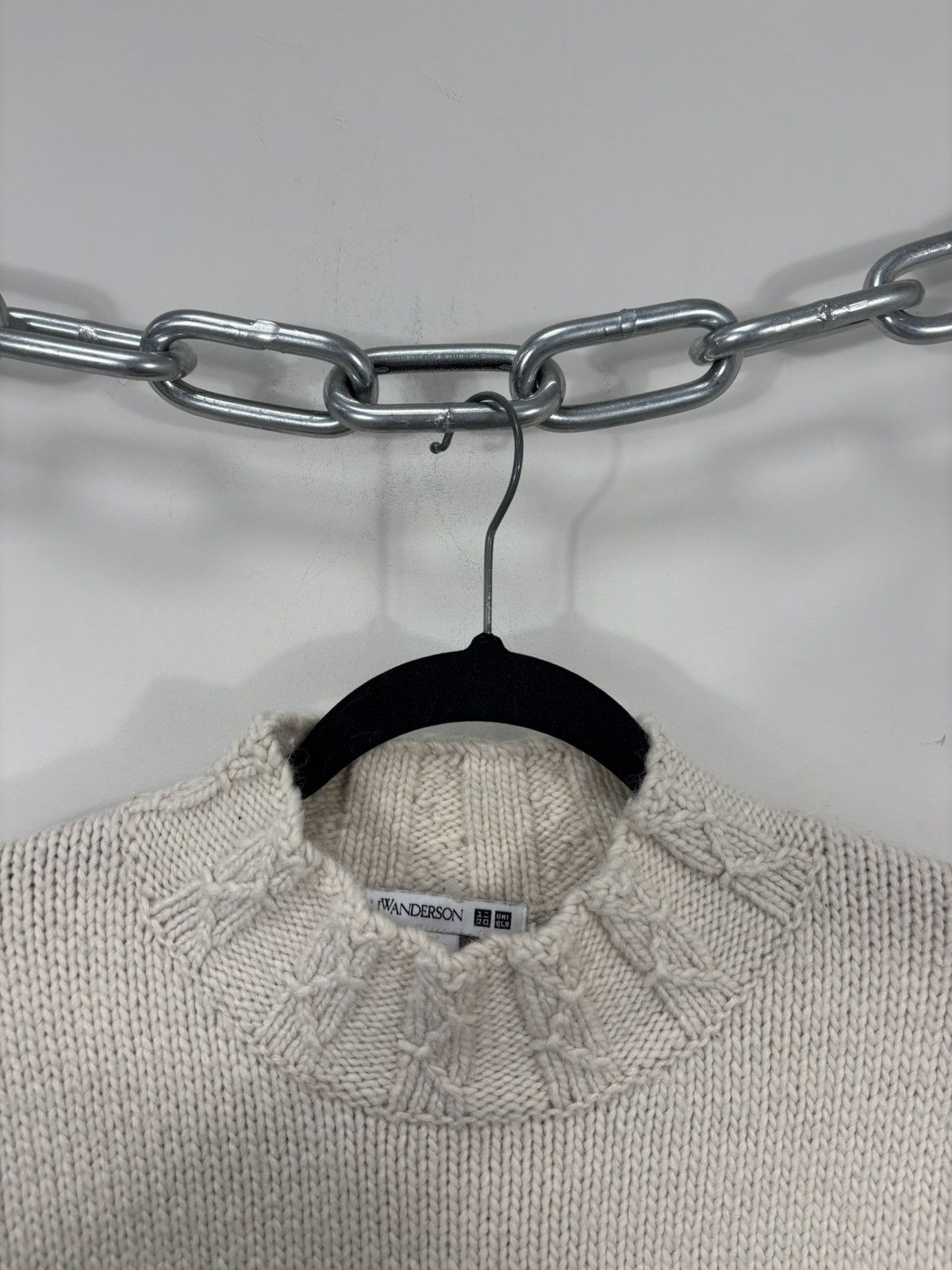 Uniqlo Uniqlo x JW Anderson Women’s Mock Neck Cream Knit Sweater Size XS / US 0-2 / IT 36-38 - 3 Thumbnail
