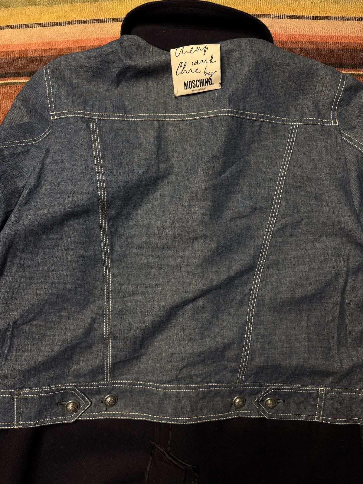 Moschino Cheap and Chic by Moschino Denim Jacket Coat Size L / US 10 / IT 46 - 15 Thumbnail