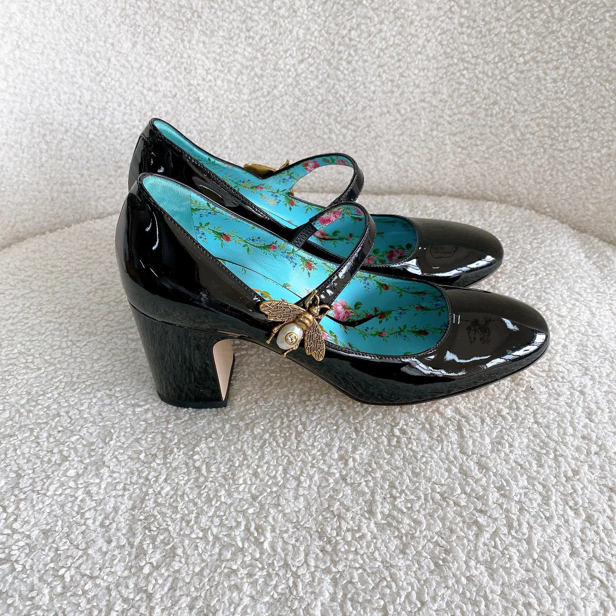 Gucci Gucci women's black patent leather high heels Size US 5.5 / IT 35.5 - 4 Thumbnail