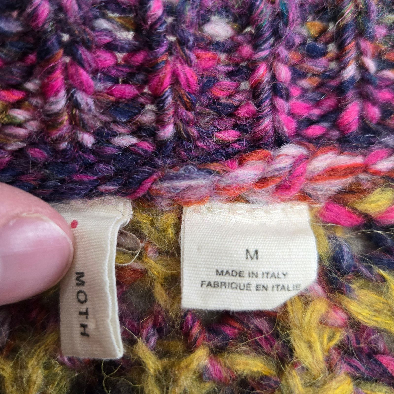 Anthropologie MOTH Chunky Knit Mohair Sweater Multicolor M Size M / US 6-8 / IT 42-44 - 5 Thumbnail