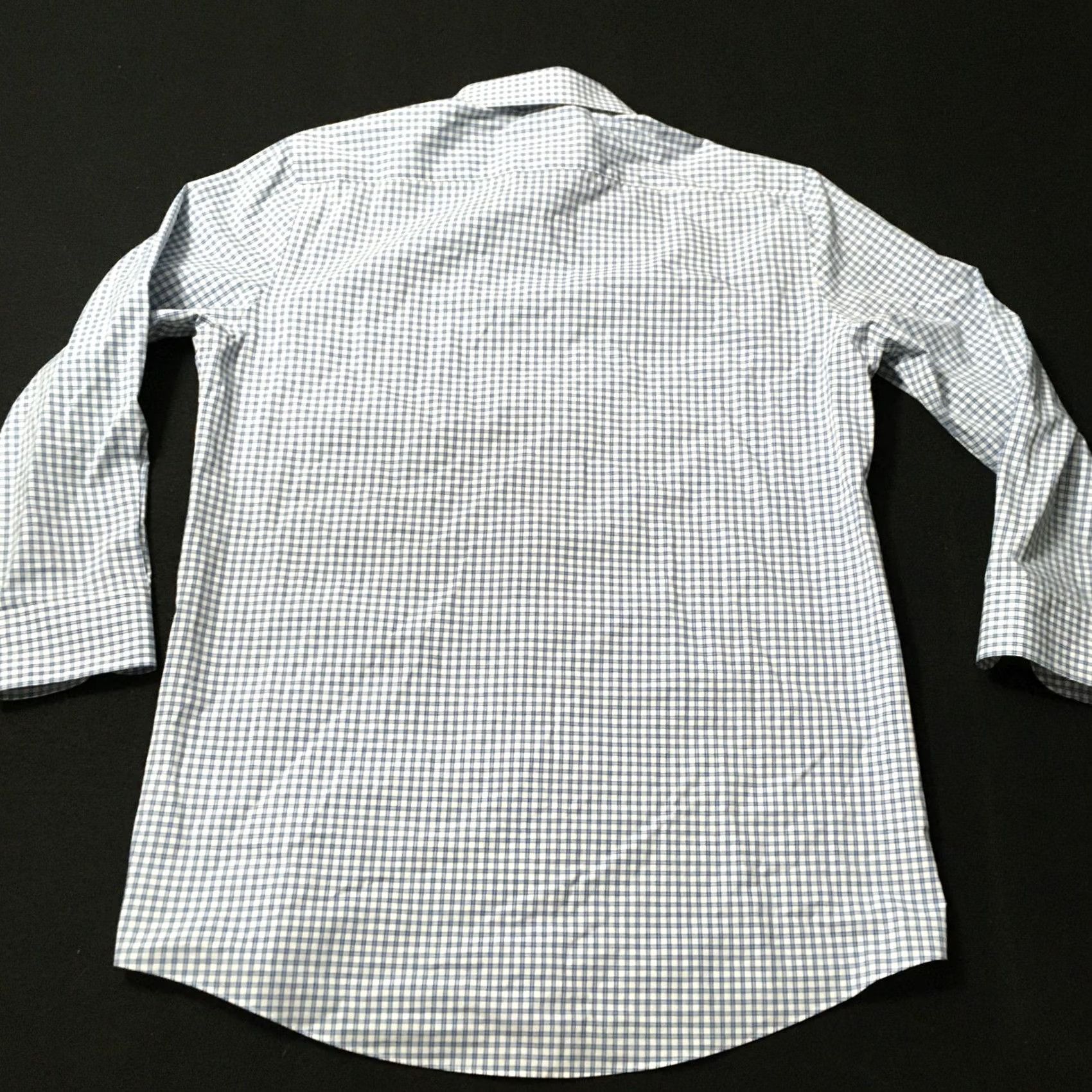 Stafford Stafford Dress Shirt Mens 16.5 32/33 Button Up Blue Cotton Polyester Regular Long Sleeve Collared Spread Vintage No Size 46R - 7 Thumbnail