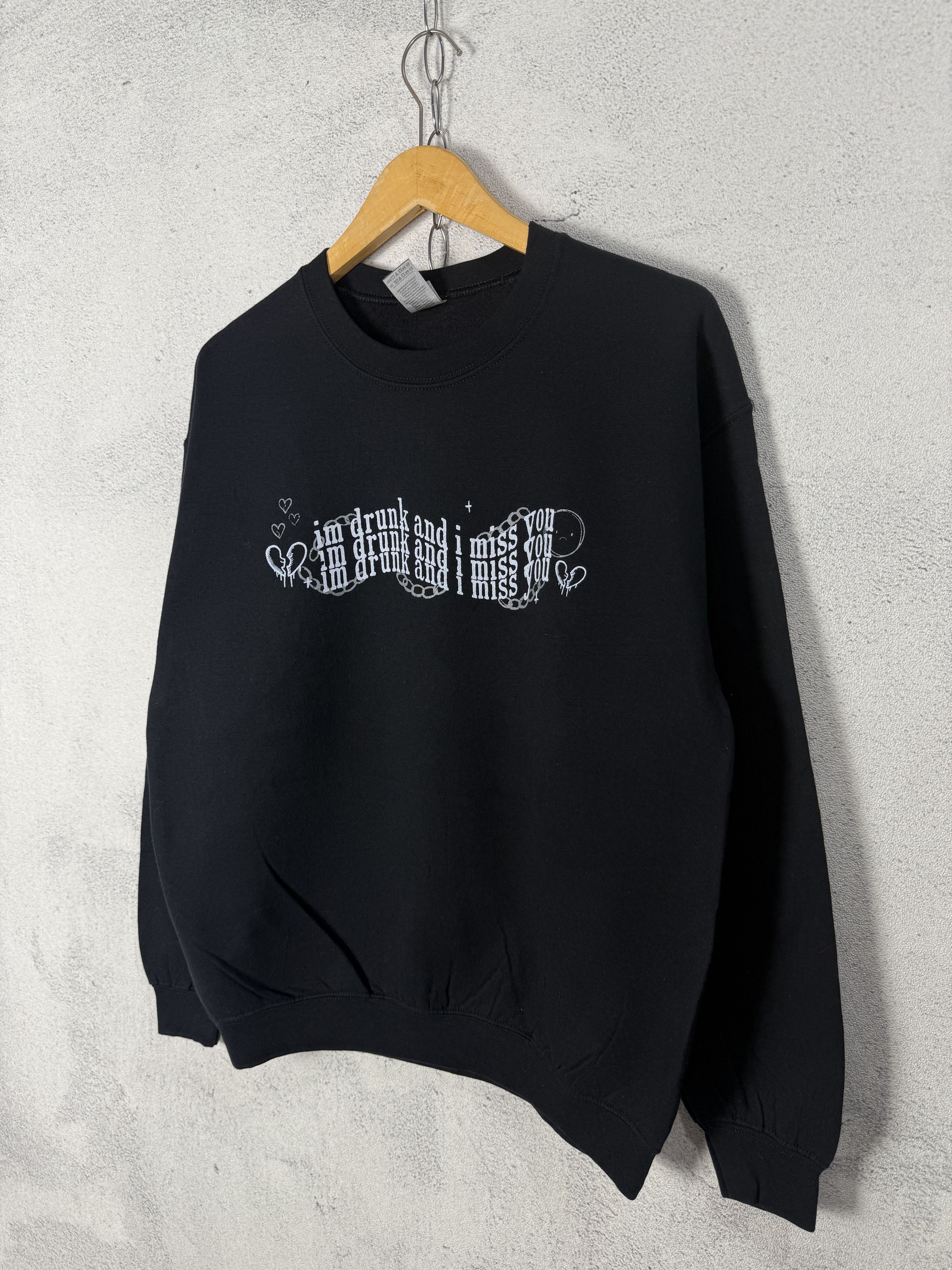 Japanese Brand "Im drunk and miss you" Sweatshirt Crewneck Size US M / EU 48-50 / 2 - 2 Thumbnail