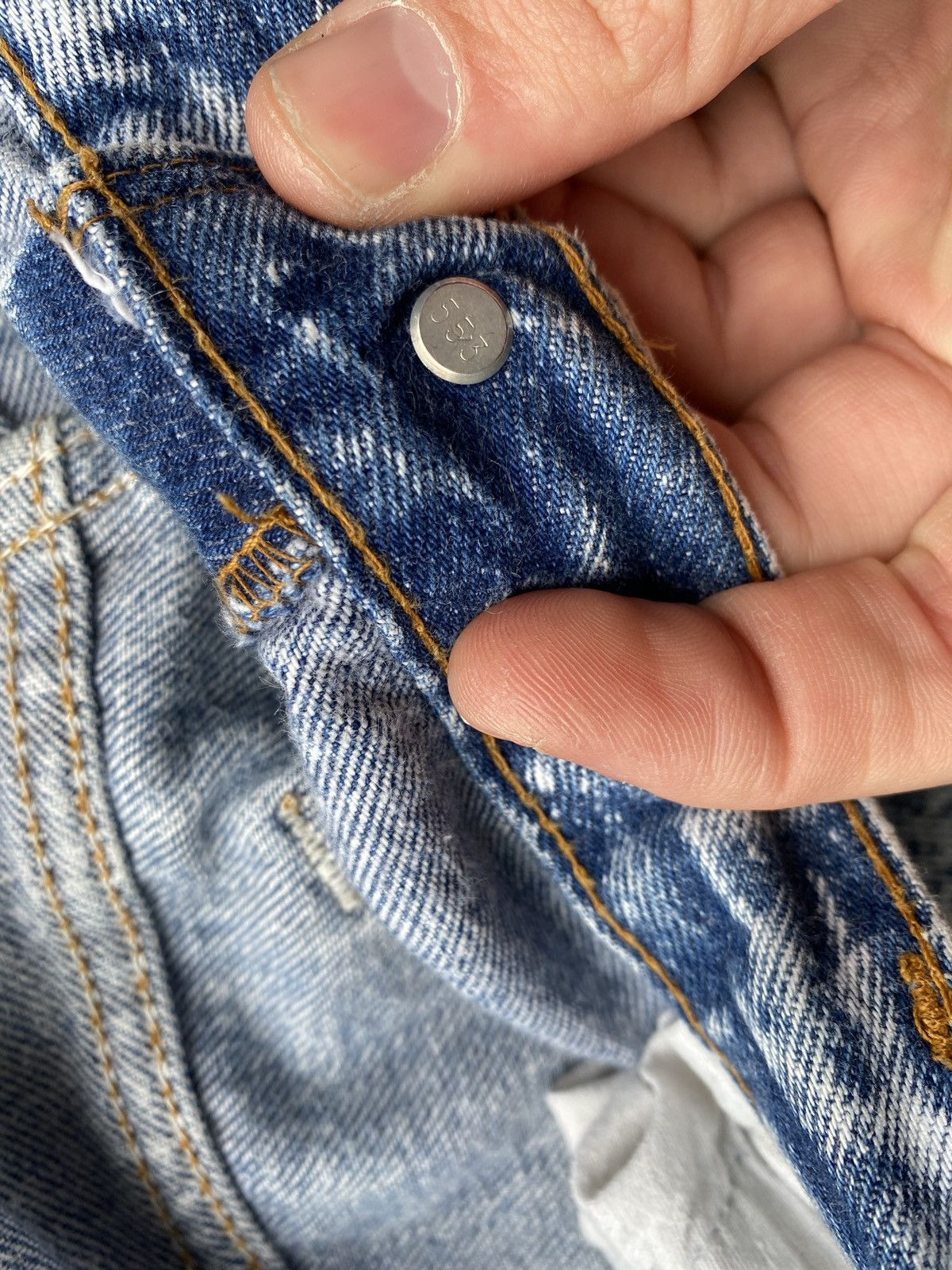 Levi's Vintage Clothing 🔥Vntg Lvc Levis 501 cow pattern washed jeans rare Size US 36 / EU 52 - 18 Thumbnail