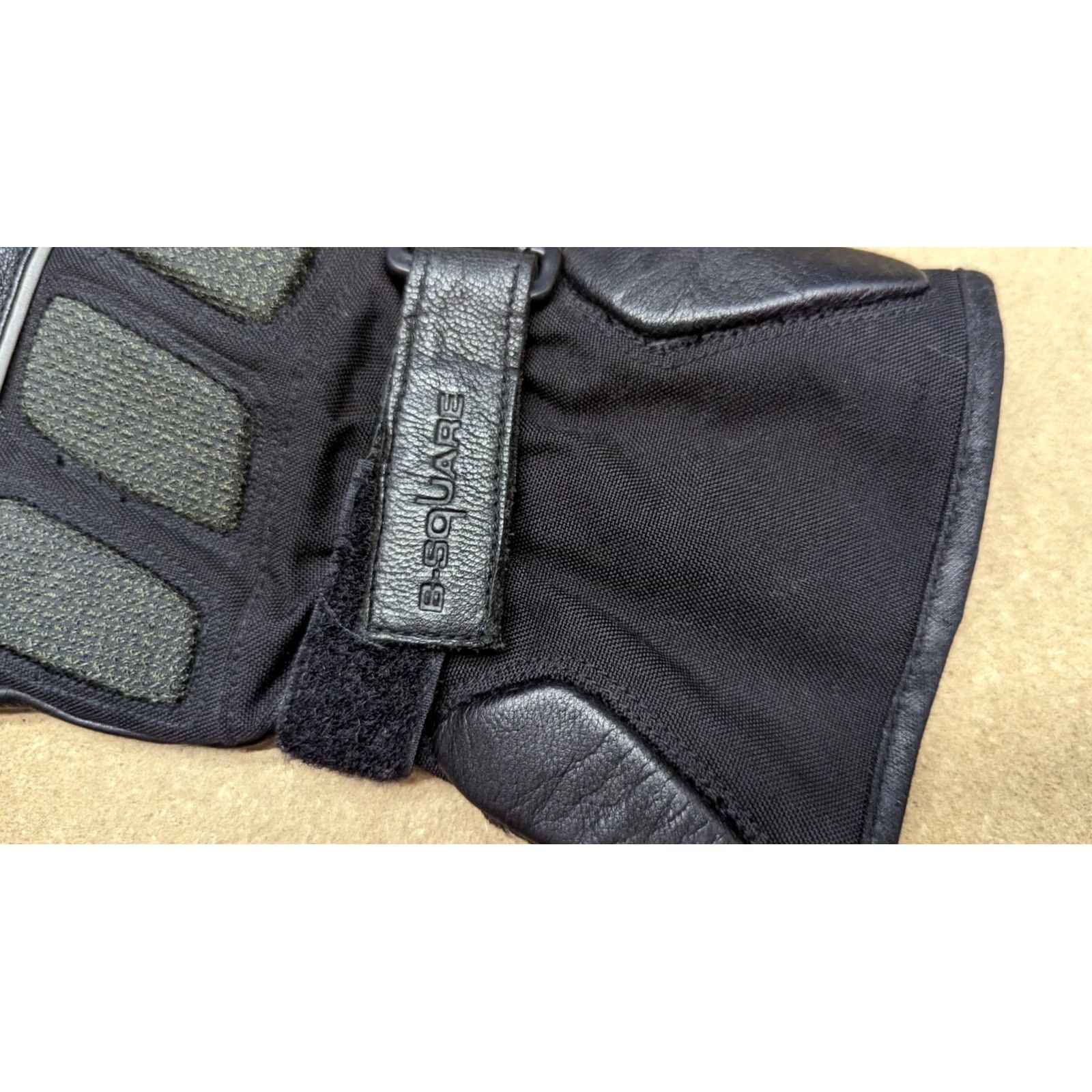 Vintage B-Square Motorcycle Mens Gloves XL Black Lined Cordura Leather Glove Womens? Size ONE SIZE - 7 Thumbnail