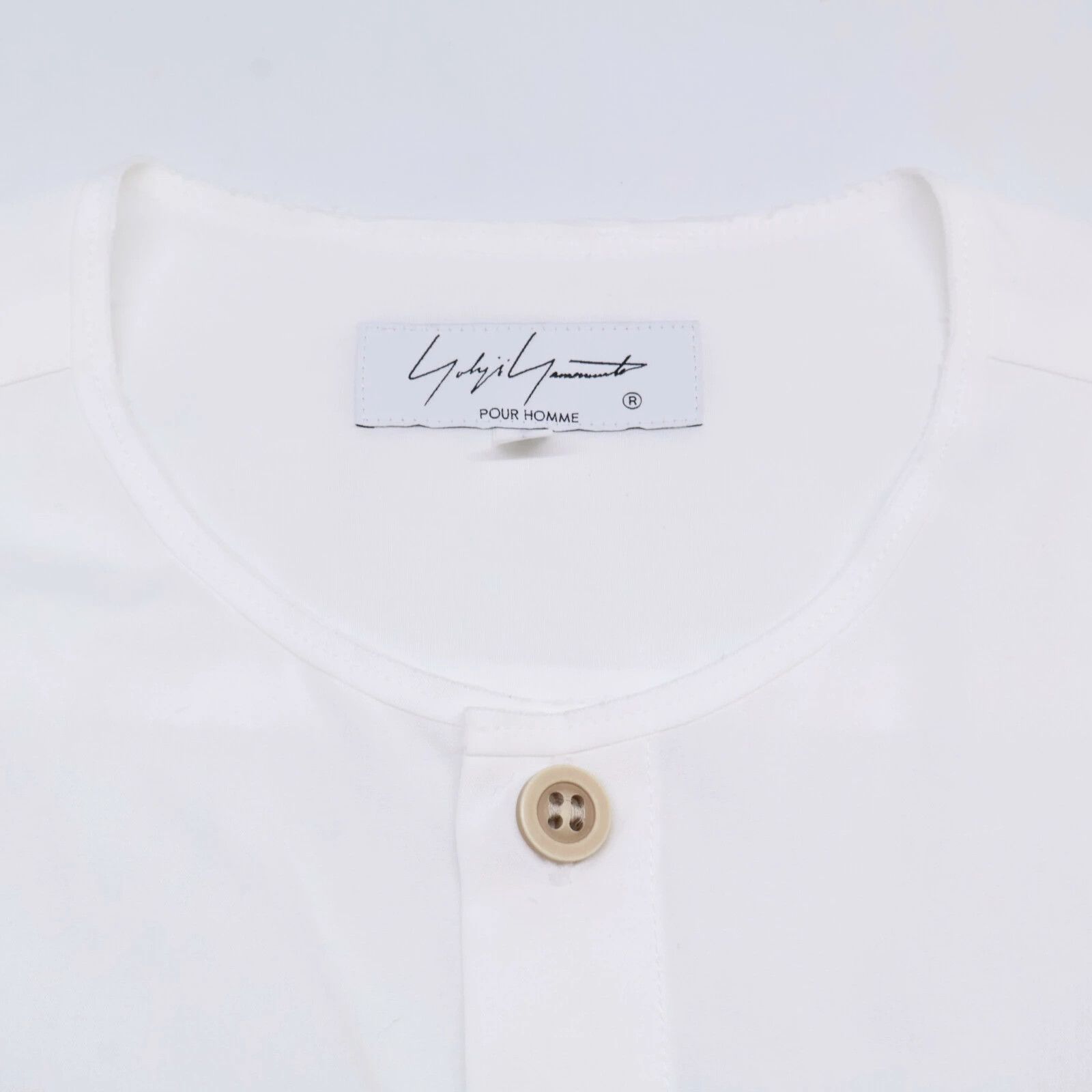 Yohji Yamamoto Yohji Yamamoto POUR HOMME HD-B42-829 Henley Collar Shirt Size US M / EU 48-50 / 2 - 5 Thumbnail