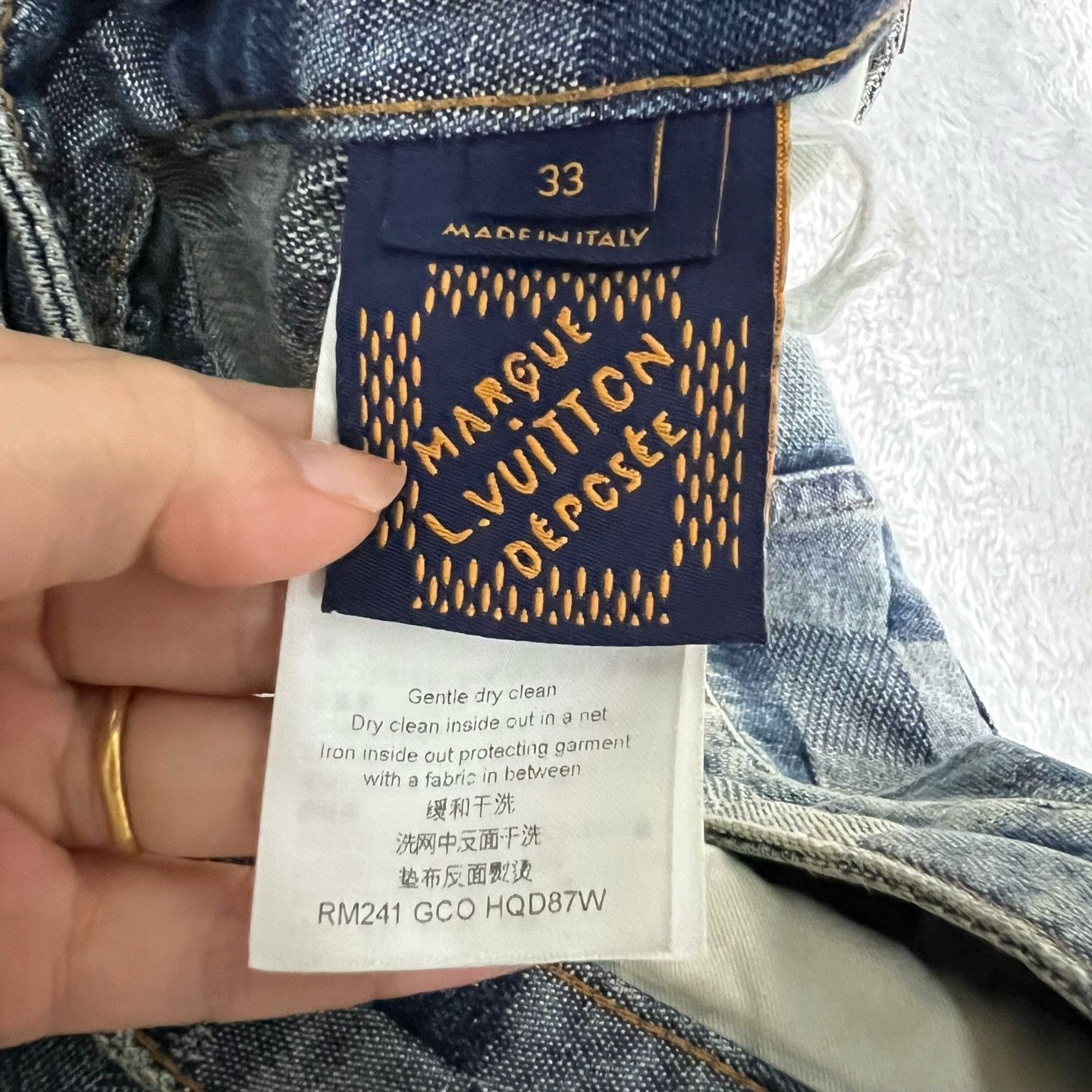 Louis Vuitton Louis Vuitton Pharrell Mosaic Denim Straight Pants Size US 33 - 6 Thumbnail