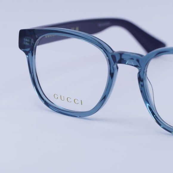 Gucci 🕶️ New Gucci GG0927O 006 Eyeglasses - Blue Frame Size ONE SIZE - 4 Thumbnail