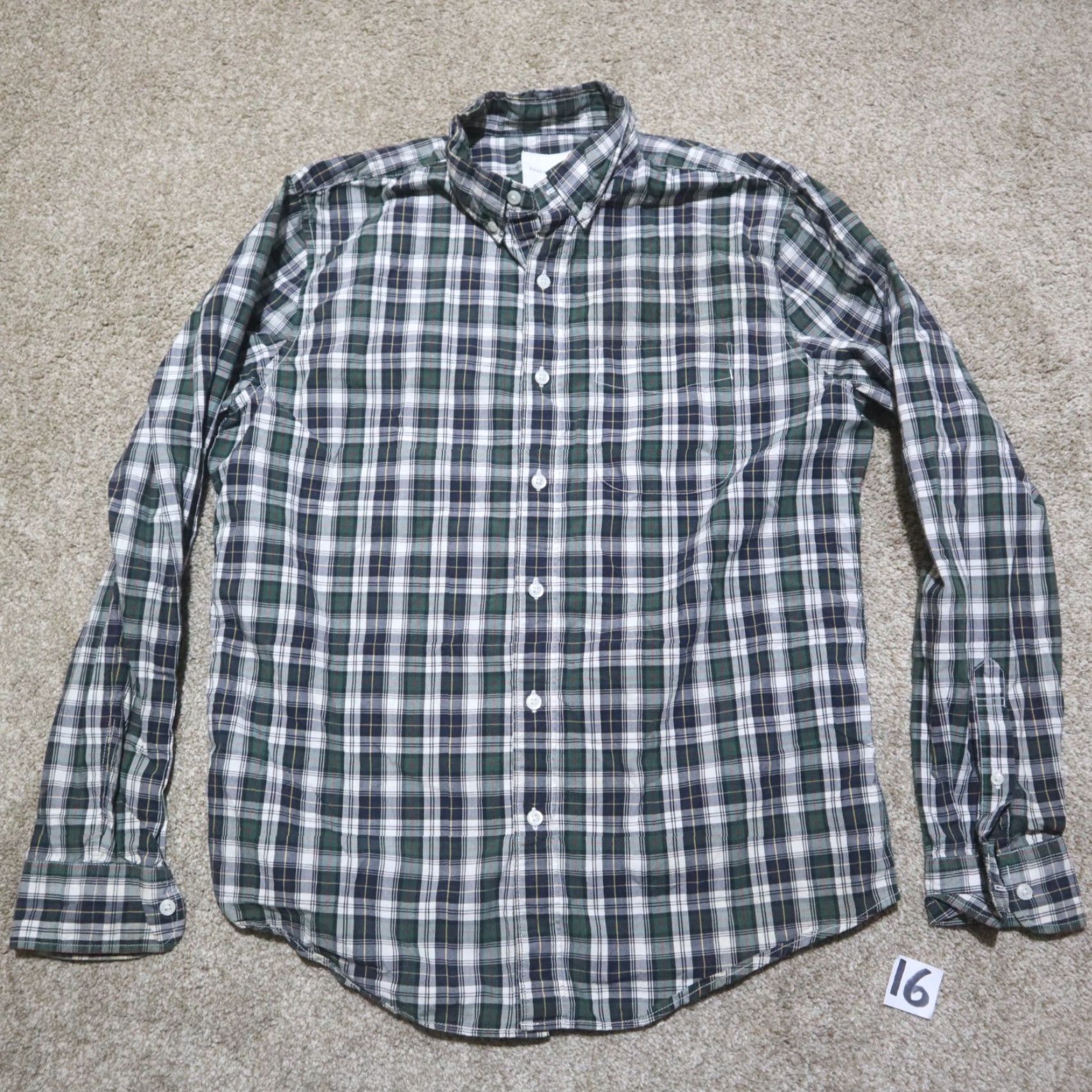 American Eagle Outfitters American Eagle Shirt Blue Green Check Plaid Pocket Button-Up Adult M Medium Men's Shirt Plaid 100% Cotton Casual Vintage No Logo 90s Theme? Size US M / EU 48-50 / 2 - 2 Thumbnail