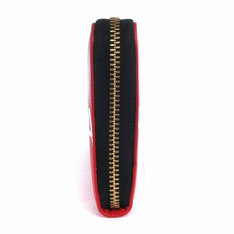 Comme des Garcons Wallet HUGE LOGO Long Round zip Leather Red Size ONE SIZE - 2 Thumbnail