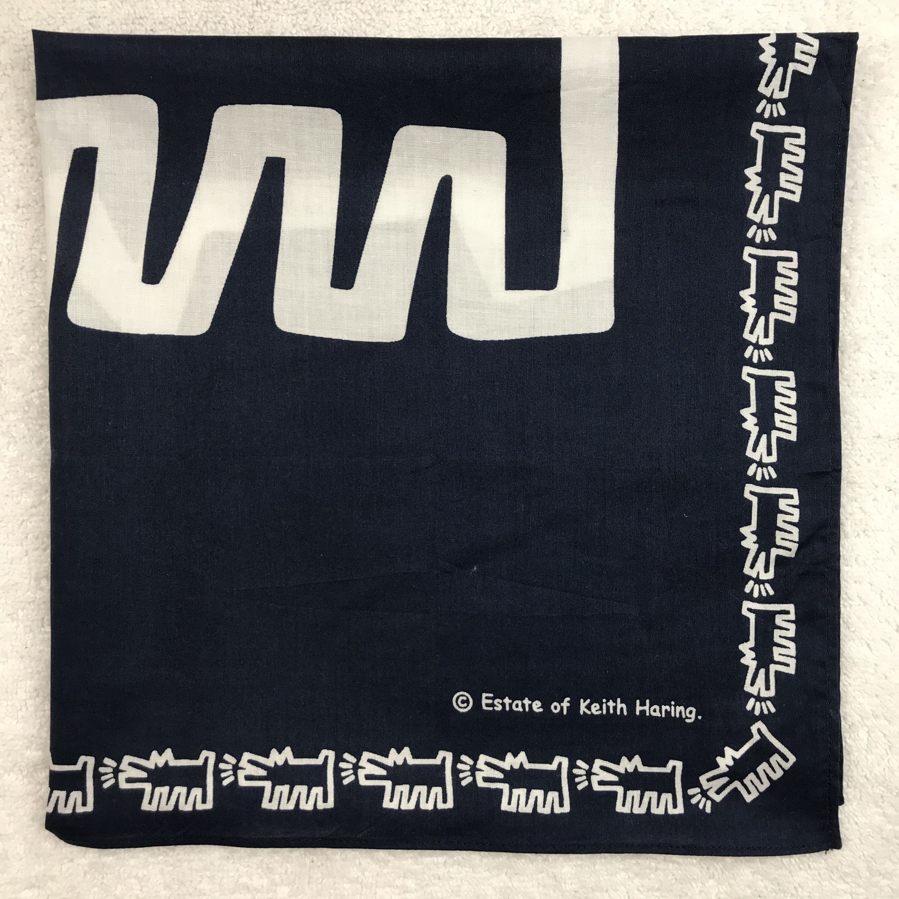 Keith Haring MB228 Keith Haring Bandana Vintage Designer Size ONE SIZE - 3 Thumbnail
