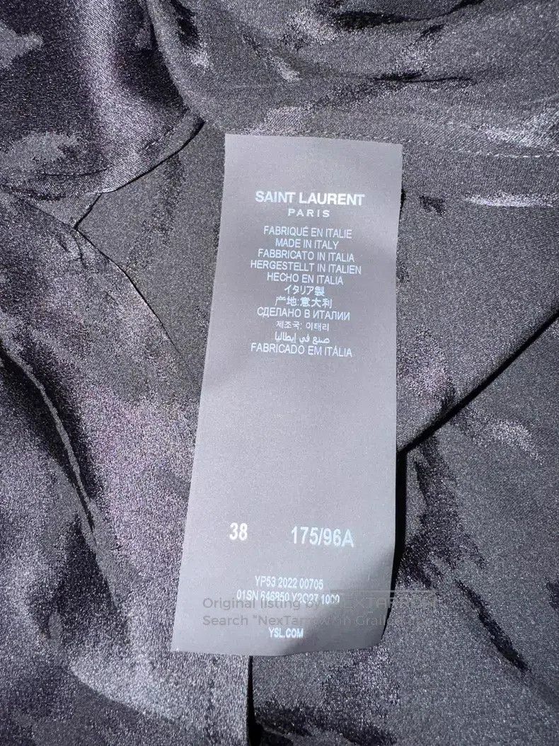 Saint Laurent Paris Saint Laurent Paris Silk shirt with subtle patterns Size XS / US 0-2 / IT 36-38 - 5 Thumbnail