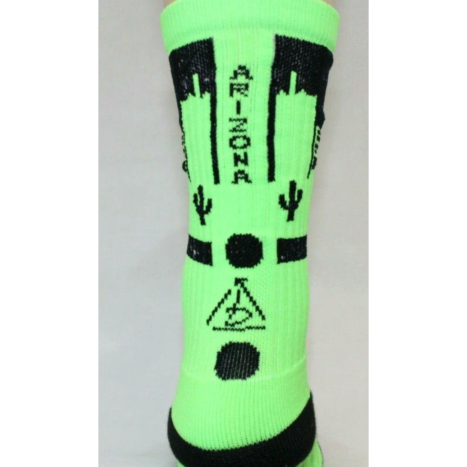 Vintage Rep It City Arizona Lime Green CoolMax Basketball Style State Socks Mens M/L Socks Kansas City? Size ONE SIZE - 2 Thumbnail