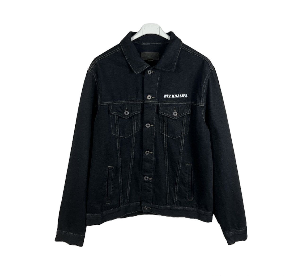 Wiz Khalifa Vintage Wiz Khalifa fan denim jacket print weed joint blunts Size US L / EU 52-54 / 3 - 1 Thumbnail