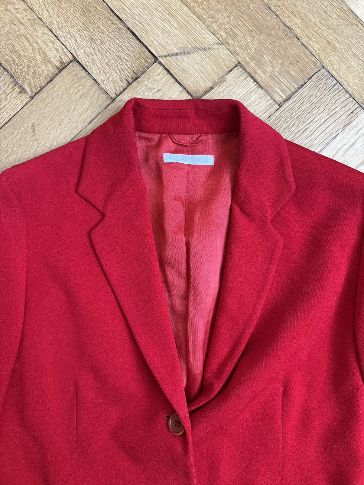 Helmut Lang Helmut Lang 1990s Runway Rare Archive Red Classic Blazer Size M / US 6-8 / IT 42-44 - 11 Thumbnail