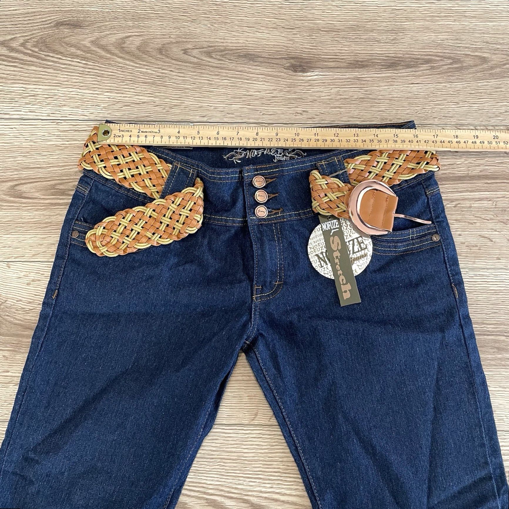 Vintage VINTAGE Nofuze Jeans Women's Bermuda Shorts Size 12 Blue Cotton Blend Denim Stretch Mid Rise Size 34" / US 12 / IT 48 - 3 Thumbnail