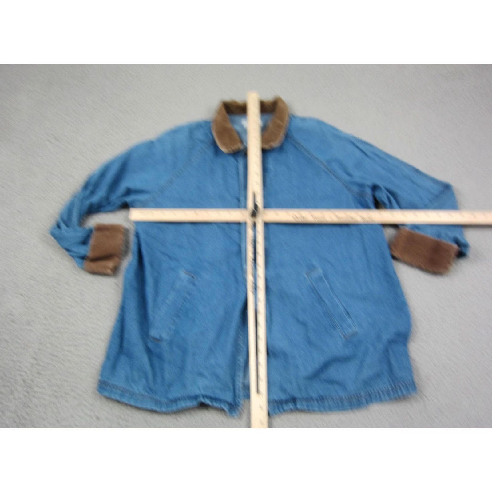 Vintage VINTAGE Michelle Louise Chore Jacket Womens XL Blue Denim Cord Barn Jacket Size XL / US 12-14 / IT 48-50 - 5 Thumbnail