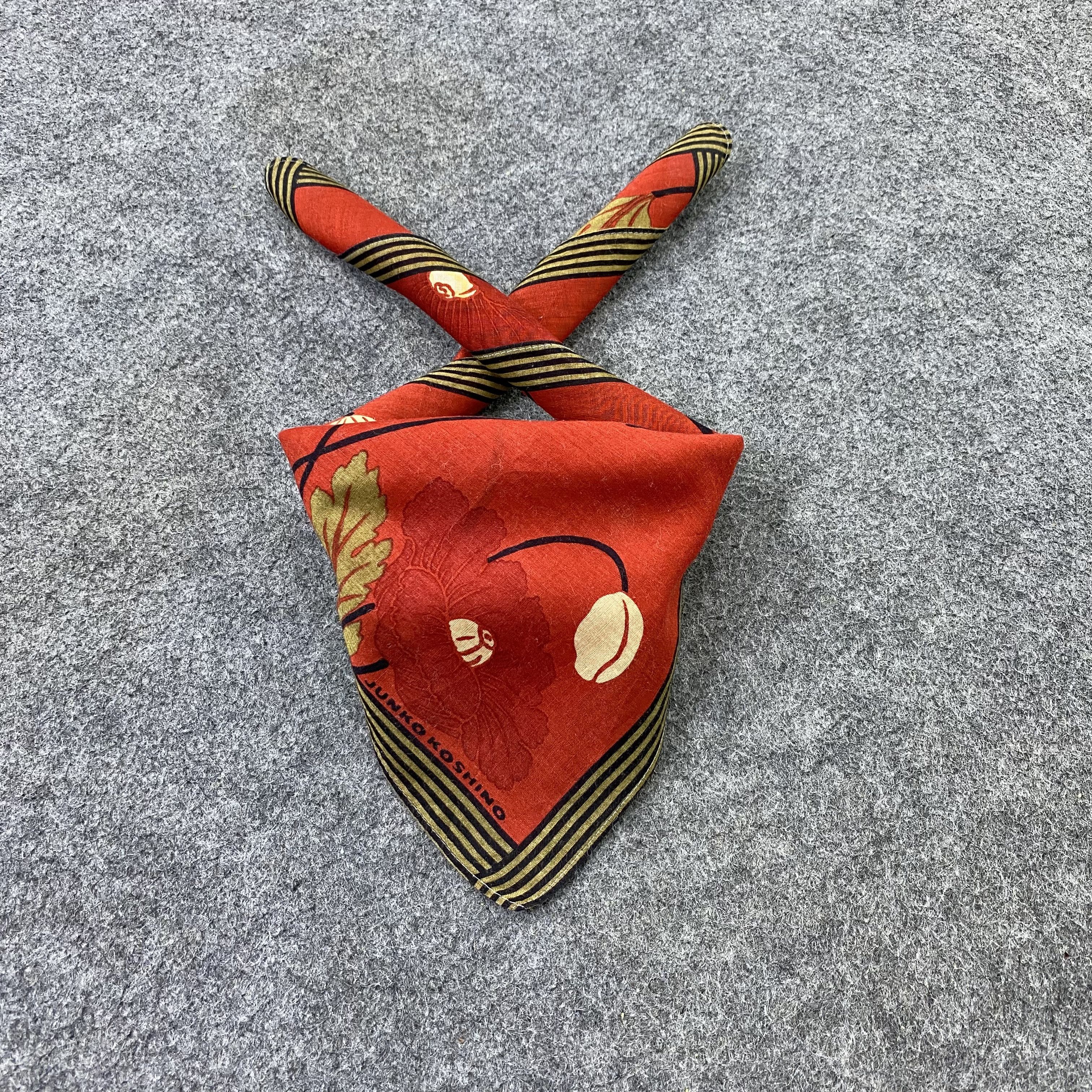 Japanese Brand Junko Koshino Handkerchief Neckerchief Bandana-B2038 Size ONE SIZE - 2 Thumbnail