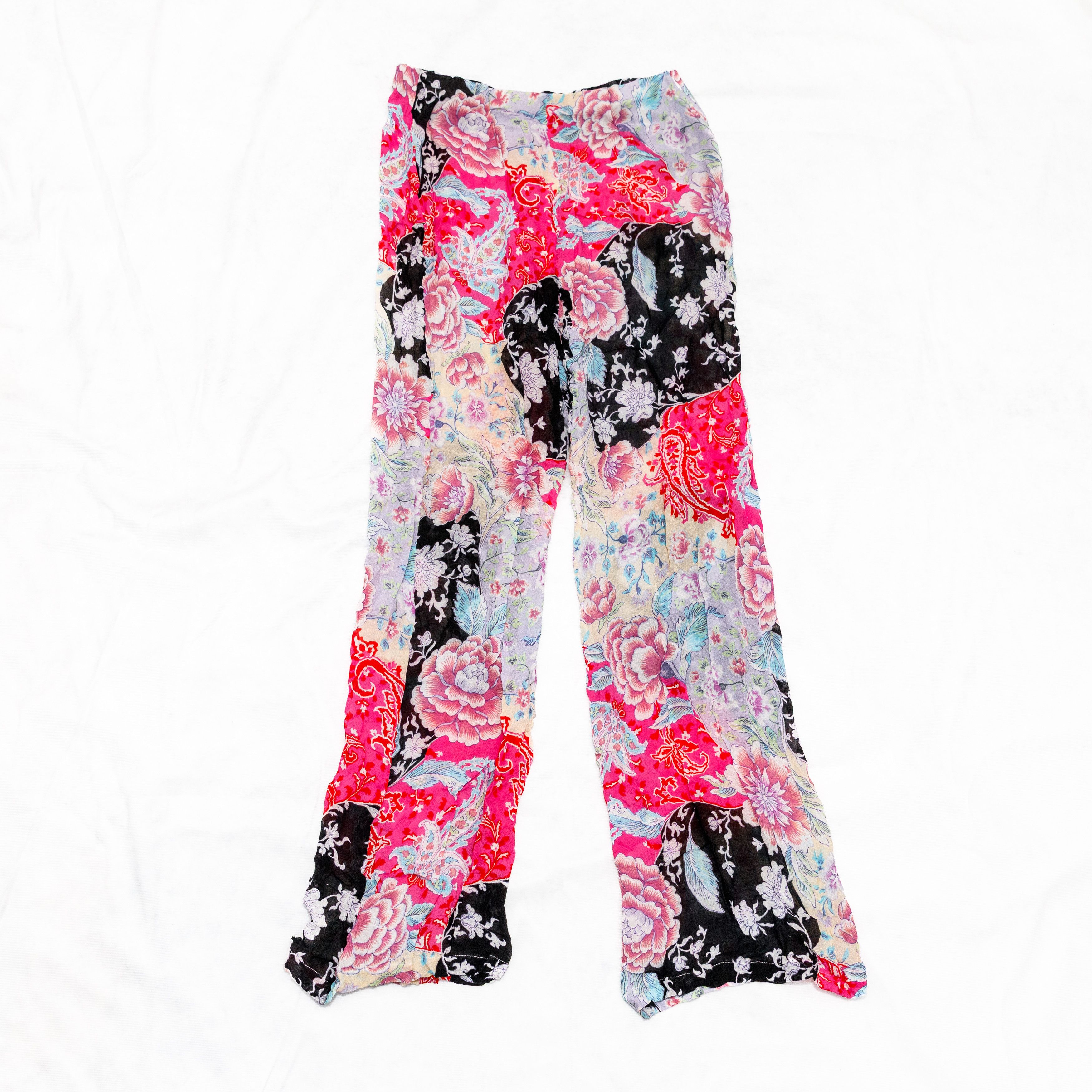 Other Andres Sarda Pink Black Beach Pants Floral Size S Size 24" / US 00 / IT 34 - 1 Thumbnail