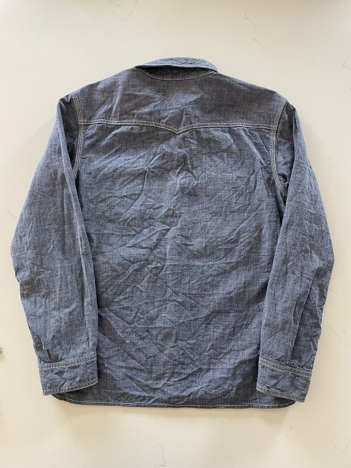 The Flat Head The Flat Head Chambray Button Up Shirt - Size 38 (Medium) Size US M / EU 48-50 / 2 - 3 Thumbnail