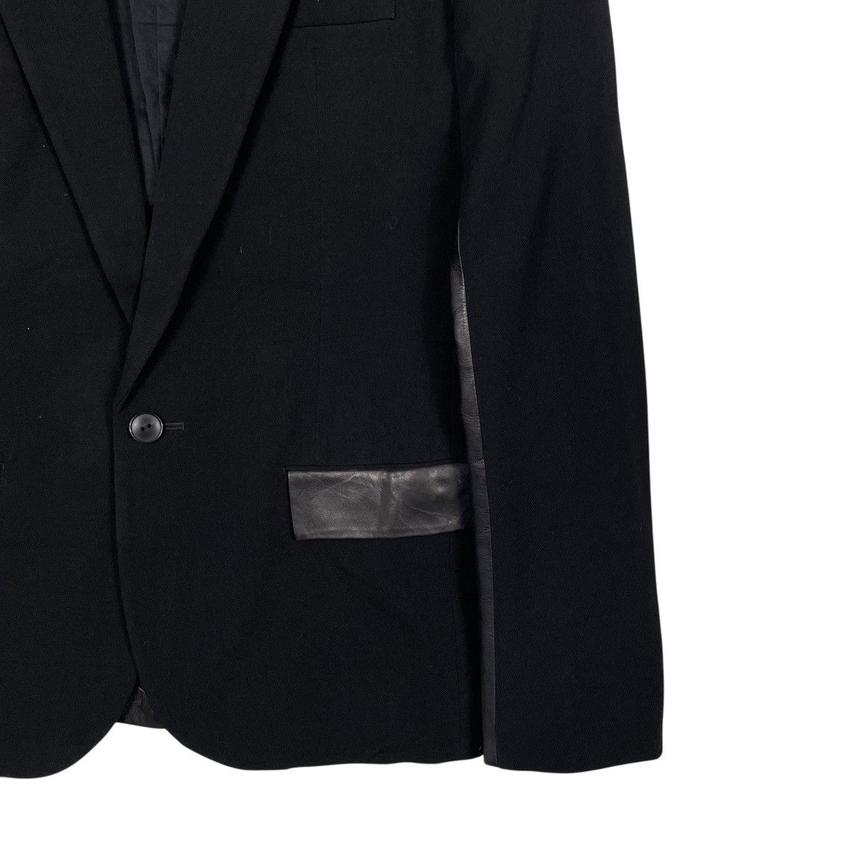 Number (N)ine Vintage SS06 Number Nine Wool Lamb Leather Blazer Jacket Size US S / EU 44-46 / 1 - 4 Thumbnail