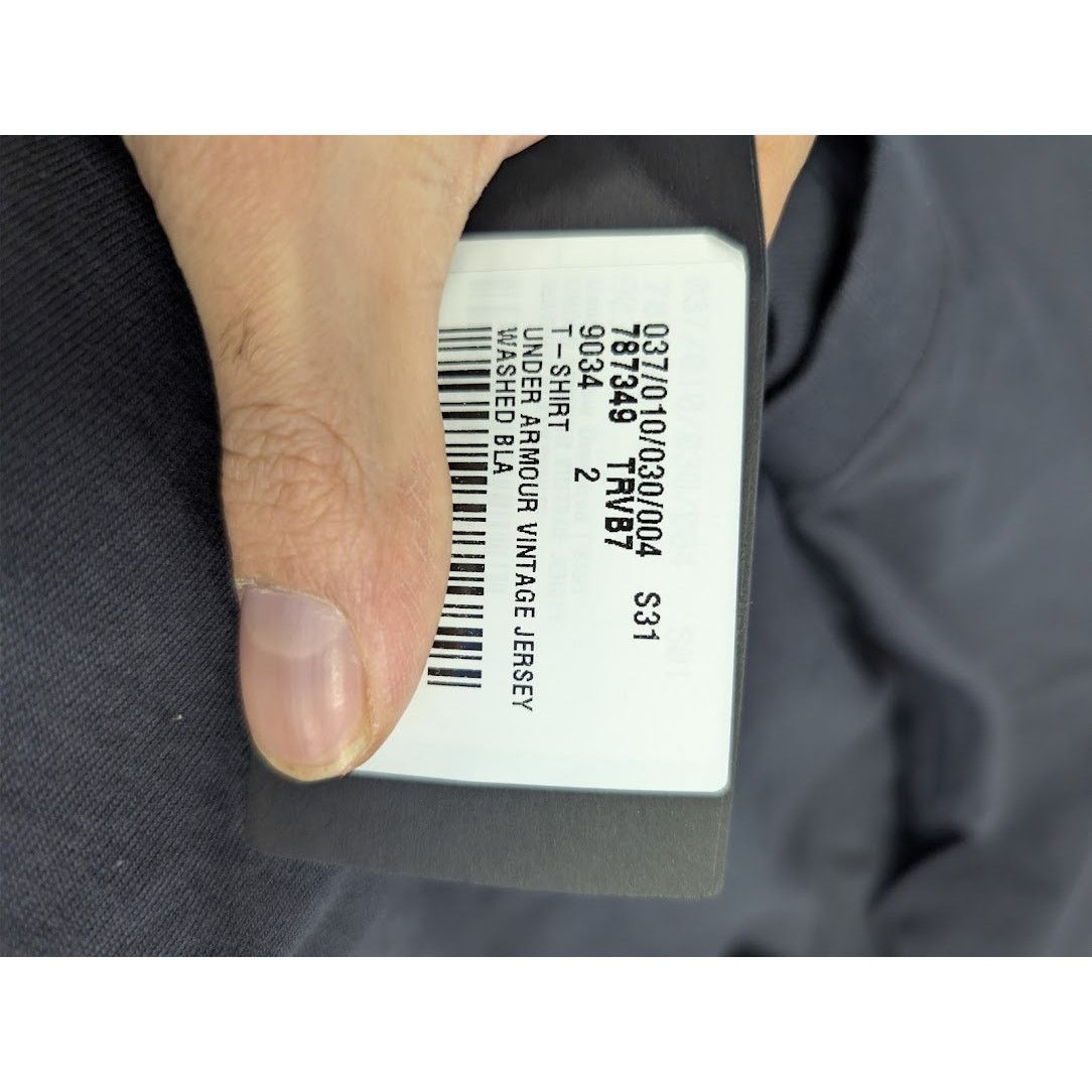 Balenciaga × Under Armour o1rshd1 Vintage Jersey Oversized T-Shirt Washed Black/White Size US M / EU 48-50 / 2 - 22 Thumbnail