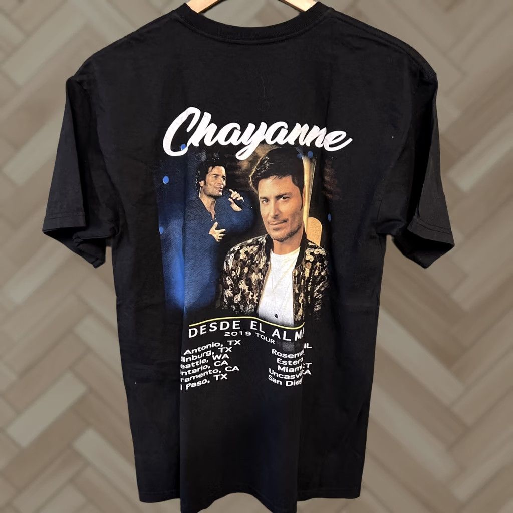Vintage Chayanne 2019 Tour Shirt Desde El Alma Shirt Medium Black Cotton Knit Logo Crew Neck Short Sleeve Men T-Shirt Vintage No? Size US M / EU 48-50 / 2 - 1 Thumbnail