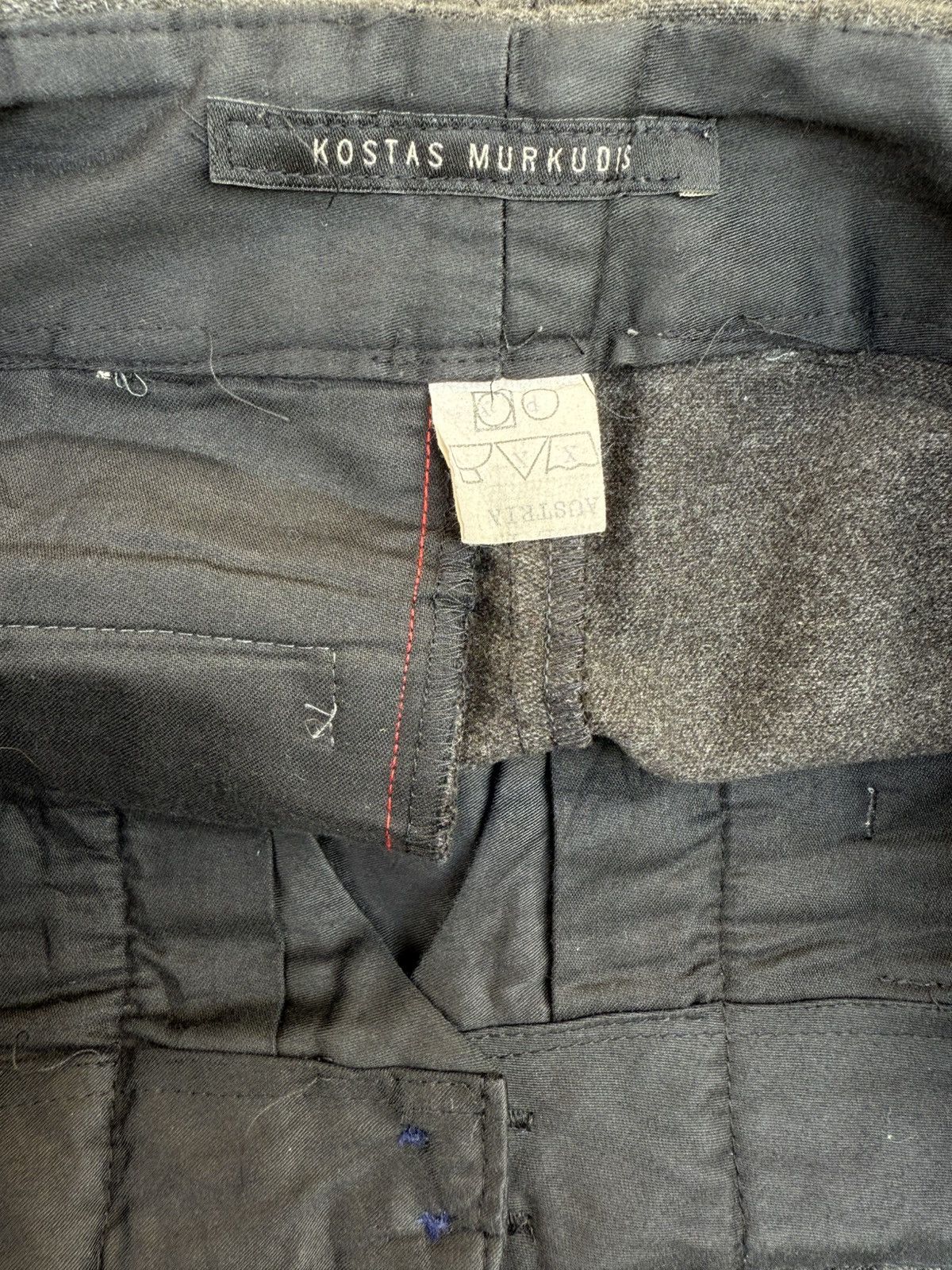 Kostas Murkudis 00's Archival Kostas Murkudis Dual-Flap Wool Trousers Size US 33 - 7 Thumbnail