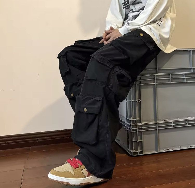 Japanese Brand Baggy Cargo Pants - Y2K Skate Streetwear Size US 31 - 9 Thumbnail