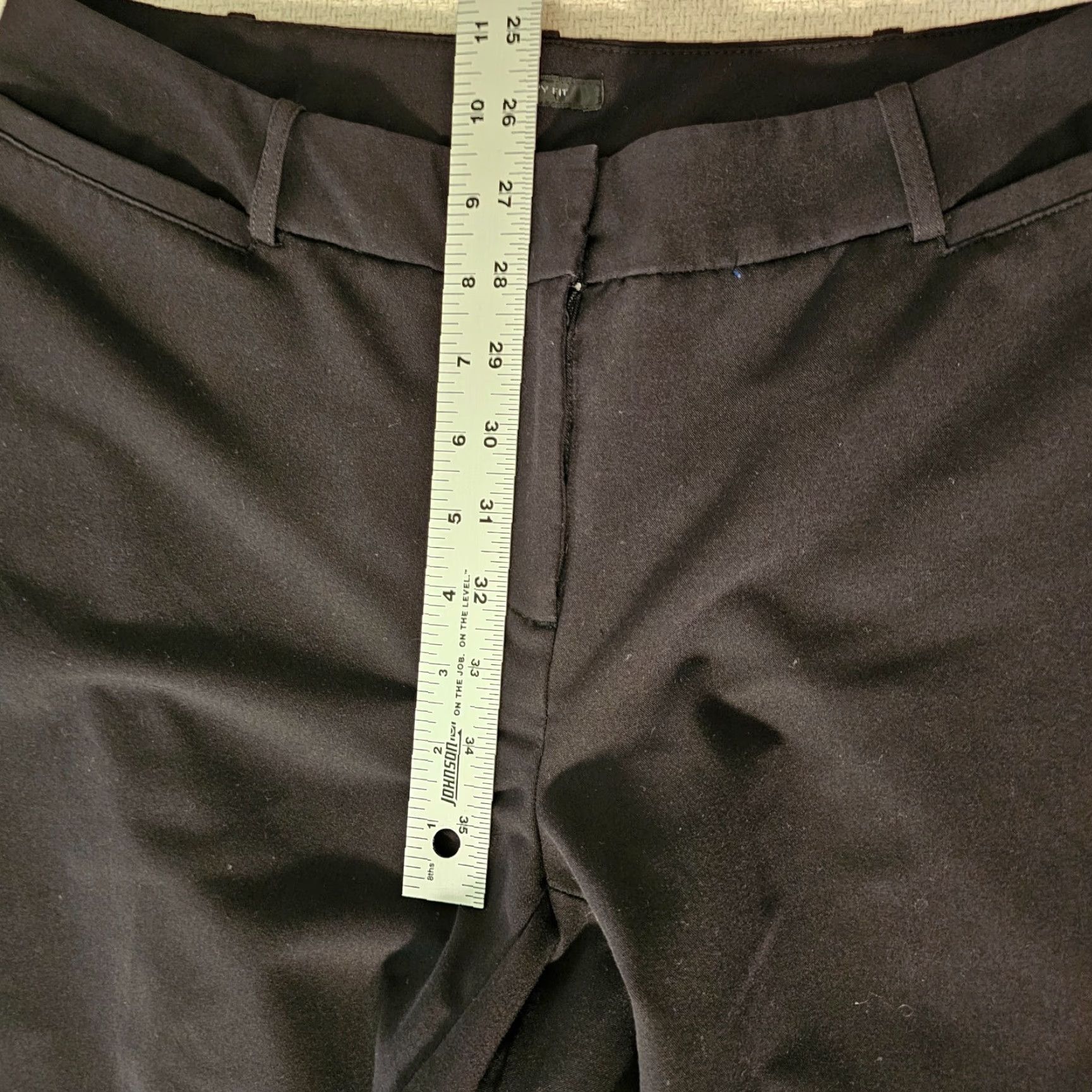 Worthington Worthington Womens Dress Pants 8 Black Curvy Straight Leg Mid Rise Trousers Size 30" / US 8 / IT 44 - 5 Thumbnail