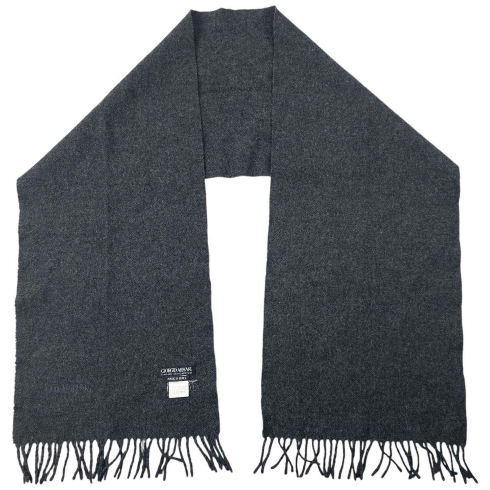 Giorgio Armani Vintage 80s Giorgio Armani Wool Tassel Scarf Size ONE SIZE - 2 Thumbnail